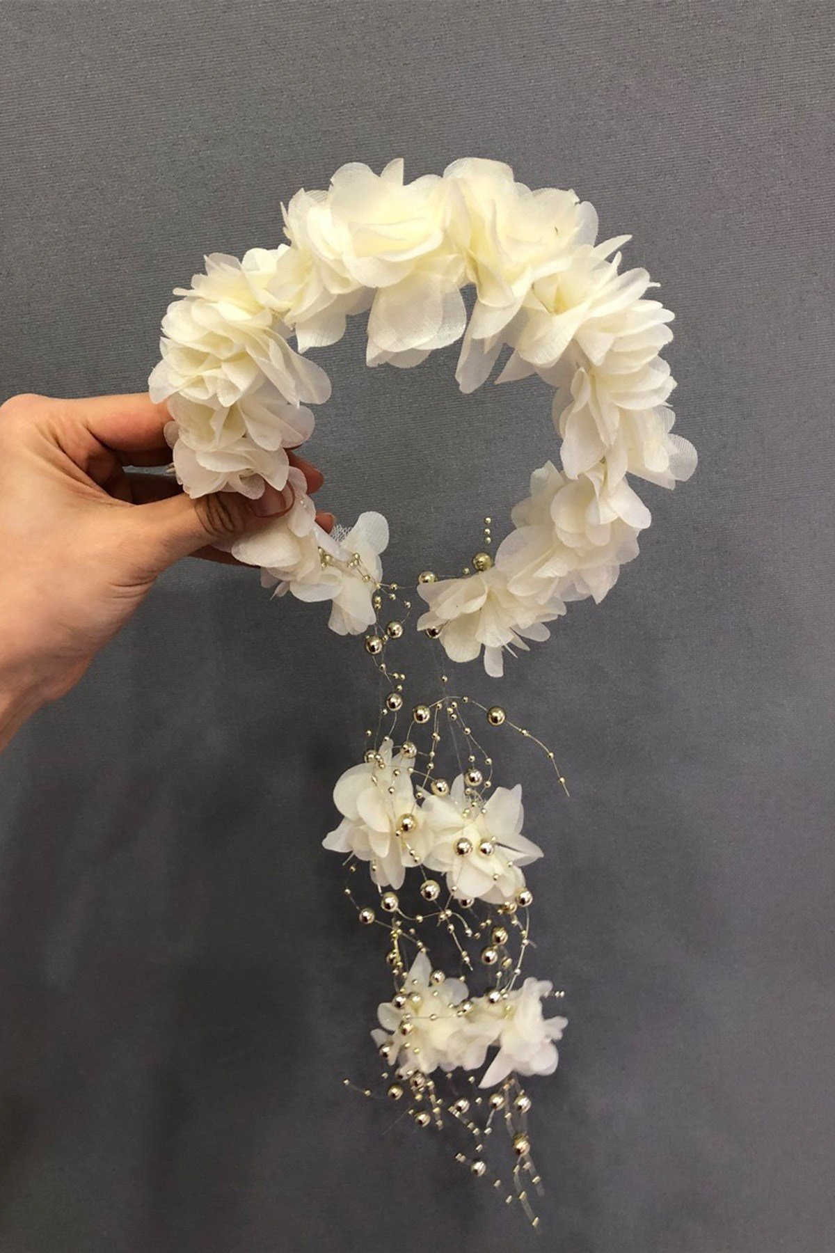 Cream Laser Flower Crown