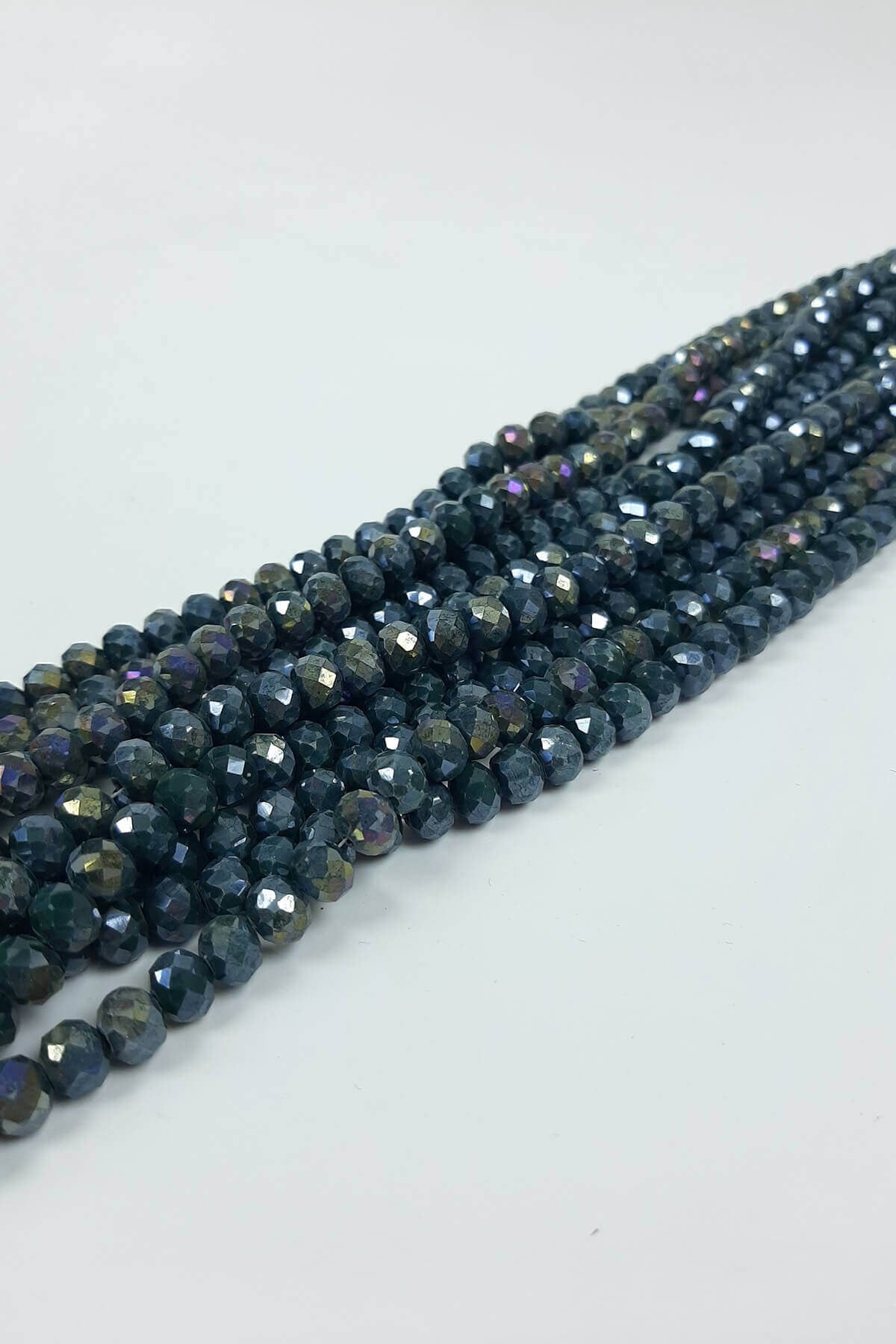 Kristal Boncuk 8 mm Mat Yeşil