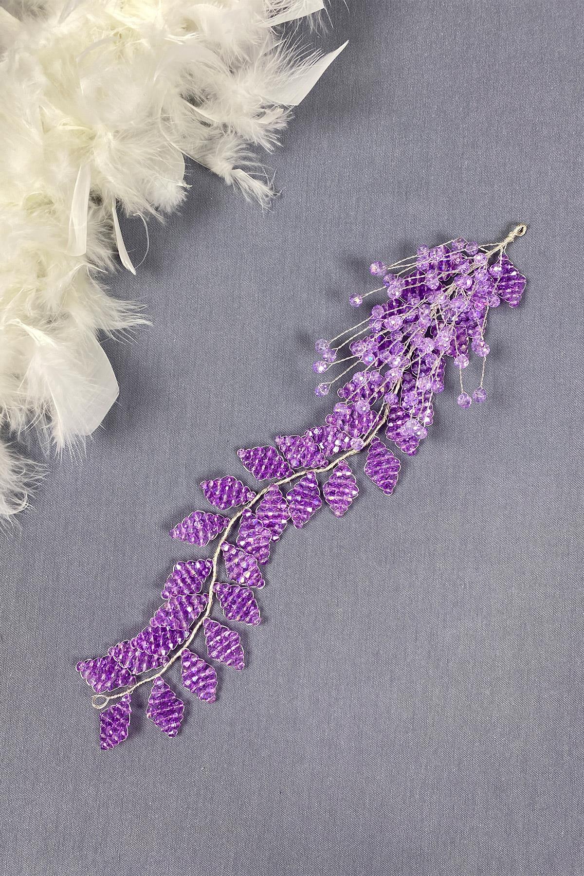 Kristal Boncuklu İliz Gelin Saç Ve Türban Aksesuarı