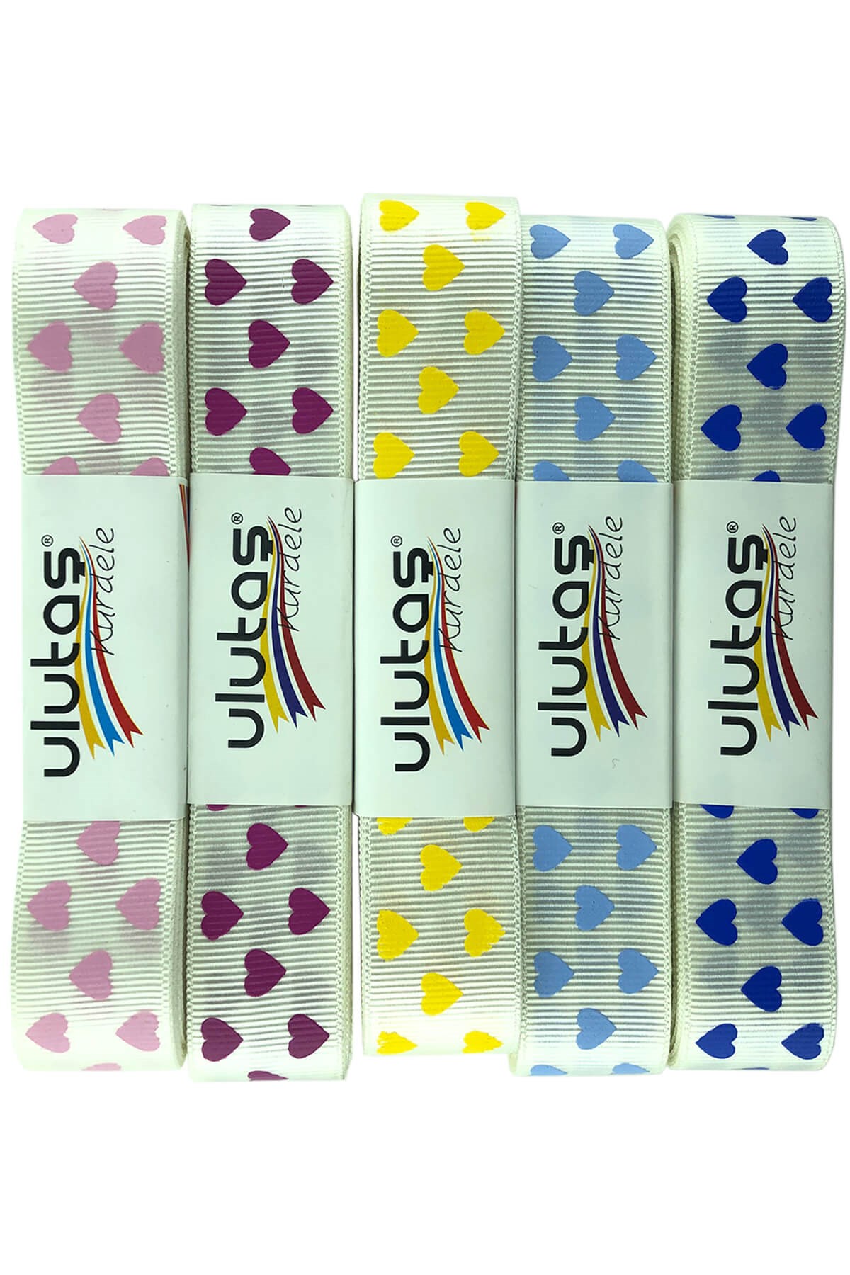 Ribbon Heart Printed Grosgrain