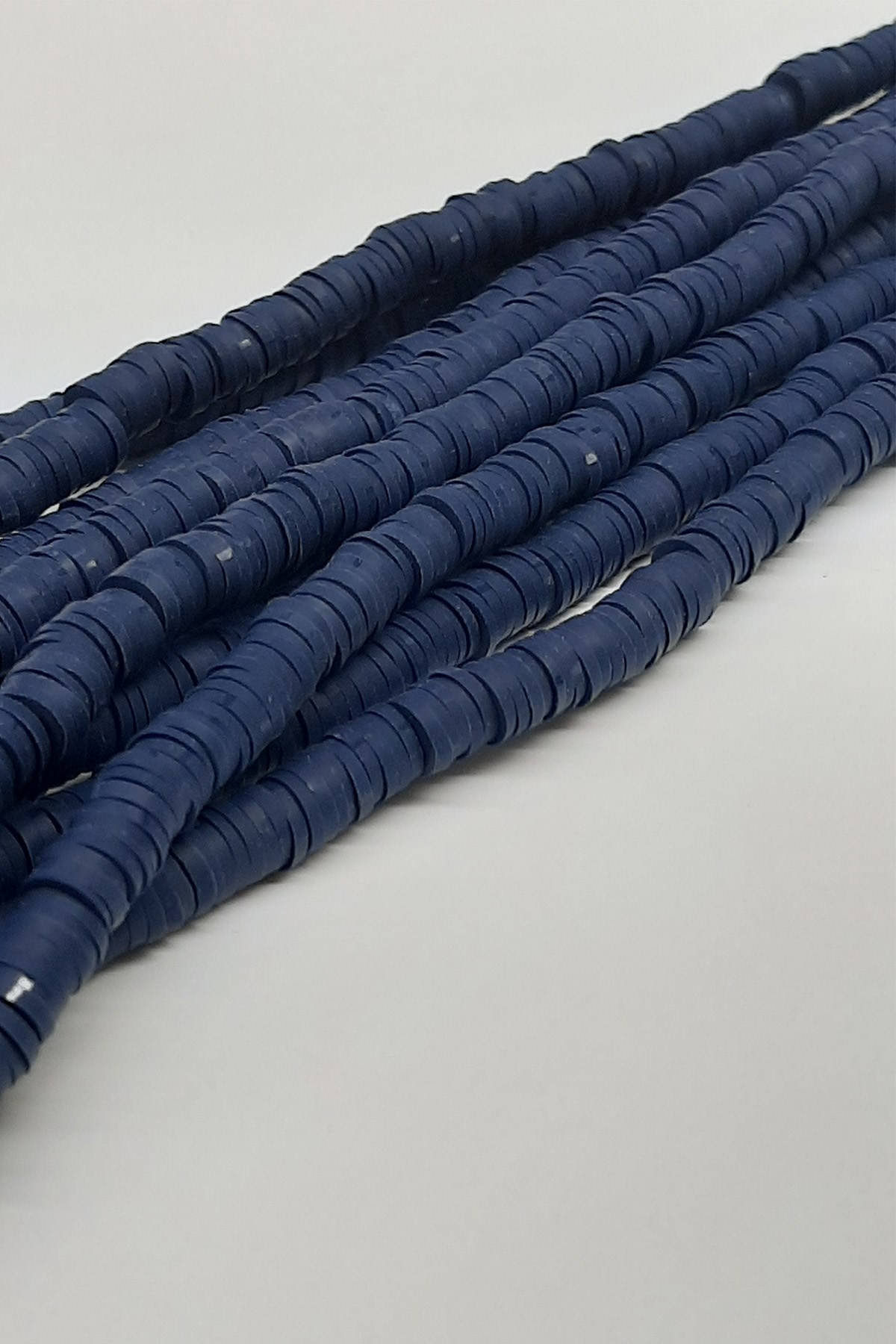 Navy Blue Fimo Dough Beads 6mm