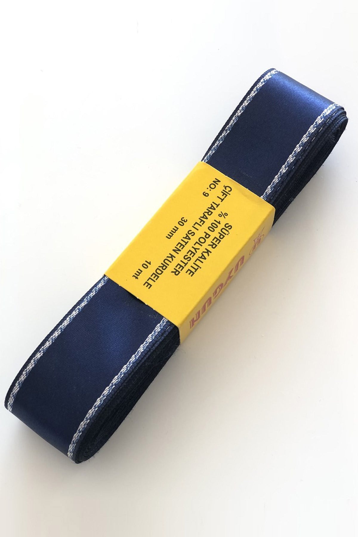 Navy Blue Glittery Satin Ribbon 3 cm