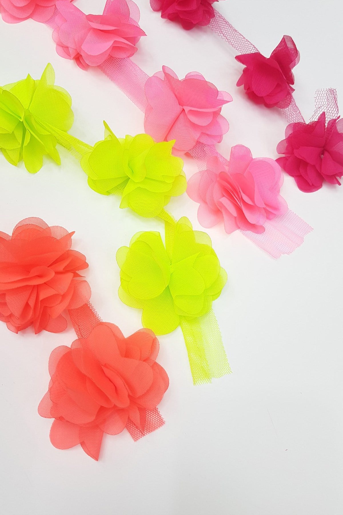 Chiffon Tulle Flower Laser Cut