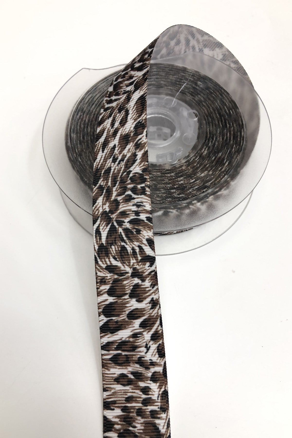 Leopard Pattern Grosgrain Ribbon