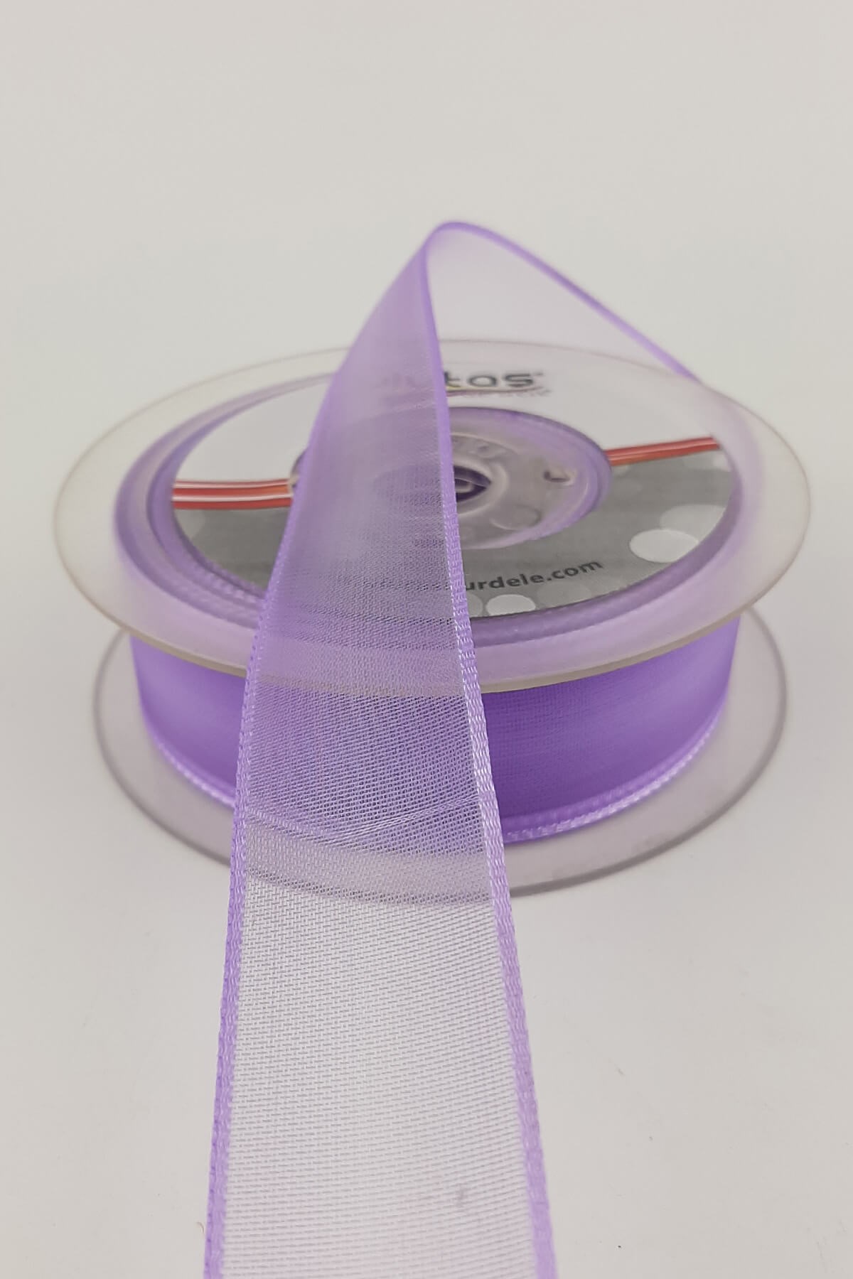 Lila Düz Şifon Kurdele 2,5 cm 20 mt