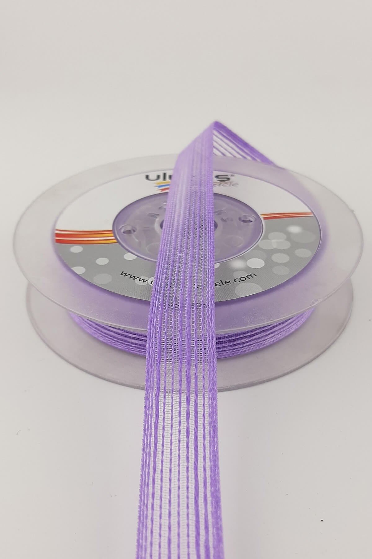 Lilac Linen Effect Ribbon 1.5 cm 10 mt