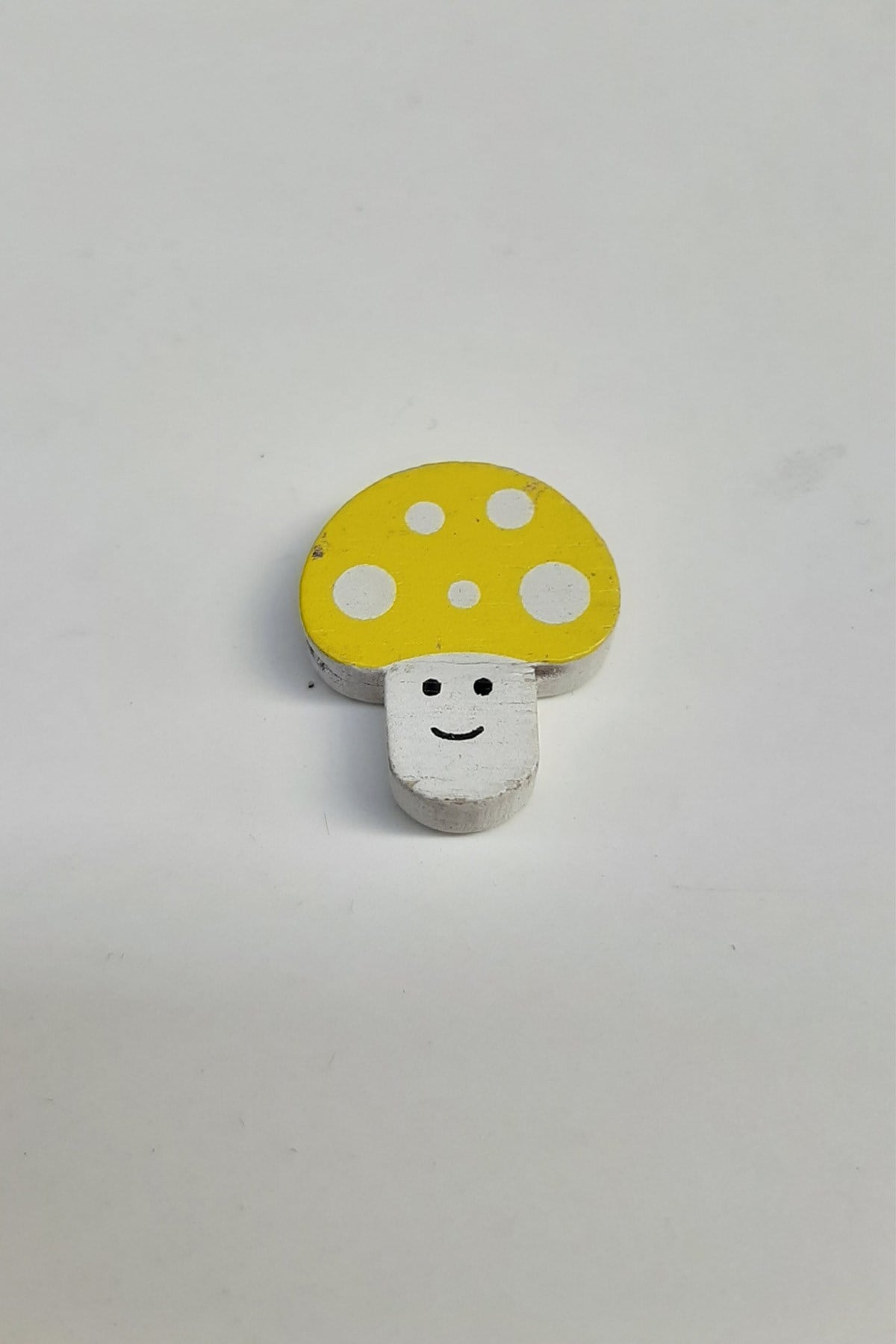 Mushroom Modified Yellow Wooden Beads