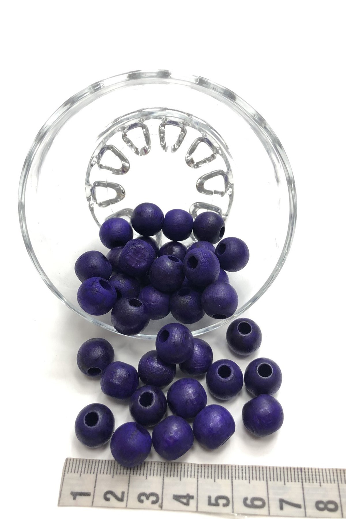 Matte Purple Wooden Beads 25 gr