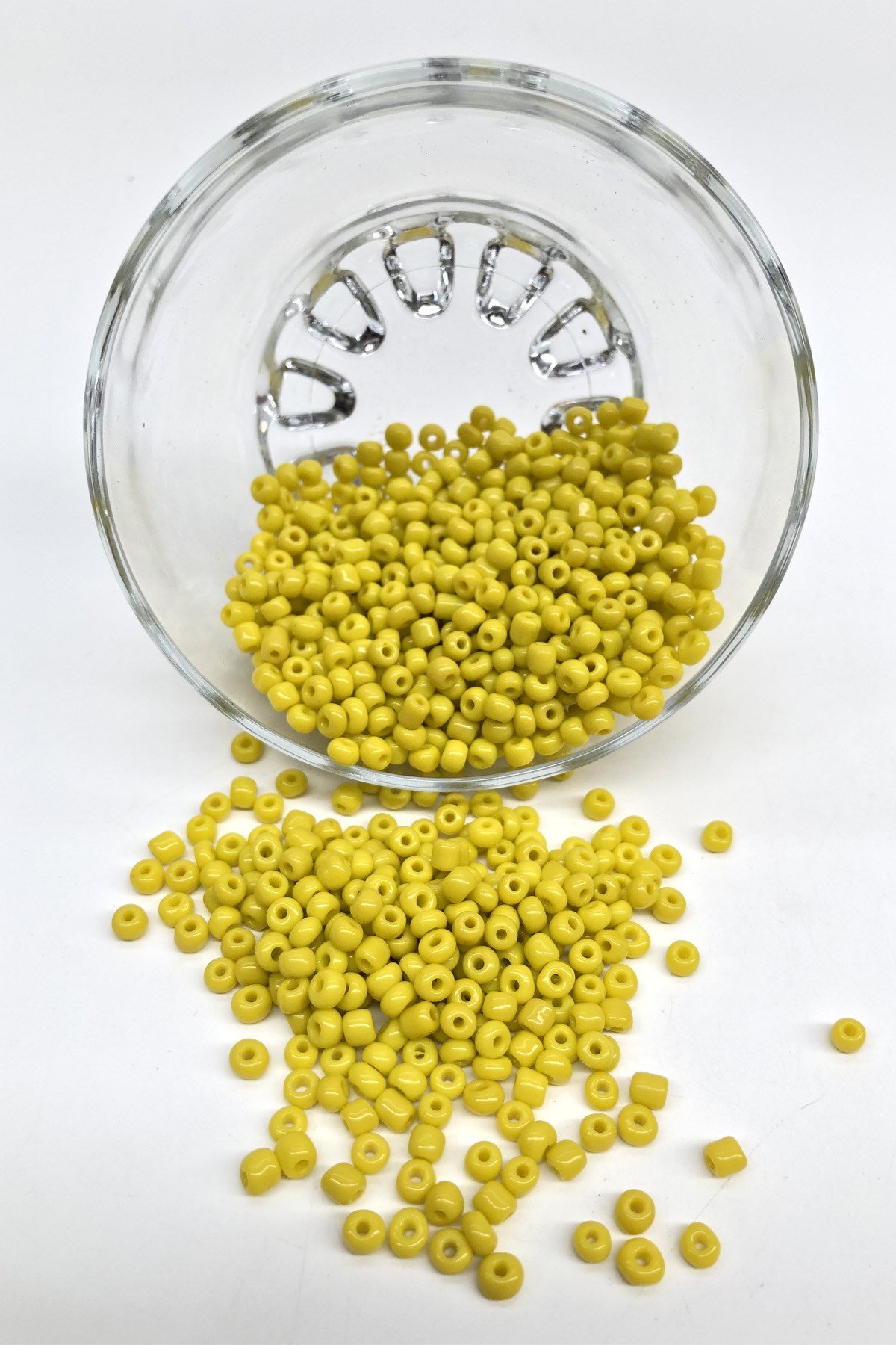 Matte Yellow Sand Beads 4 mm
