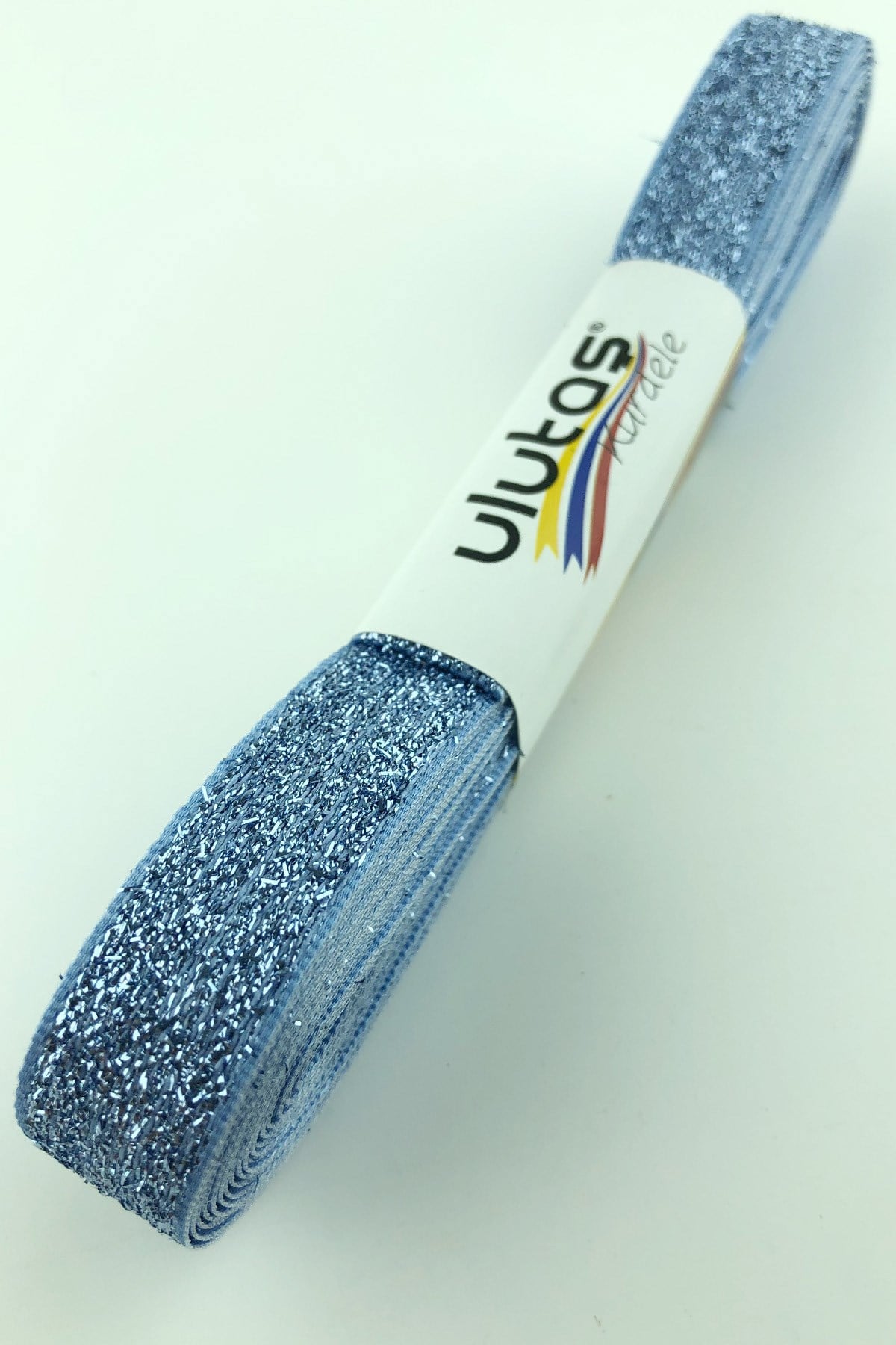 Mavi Kadife Simli Kurdela