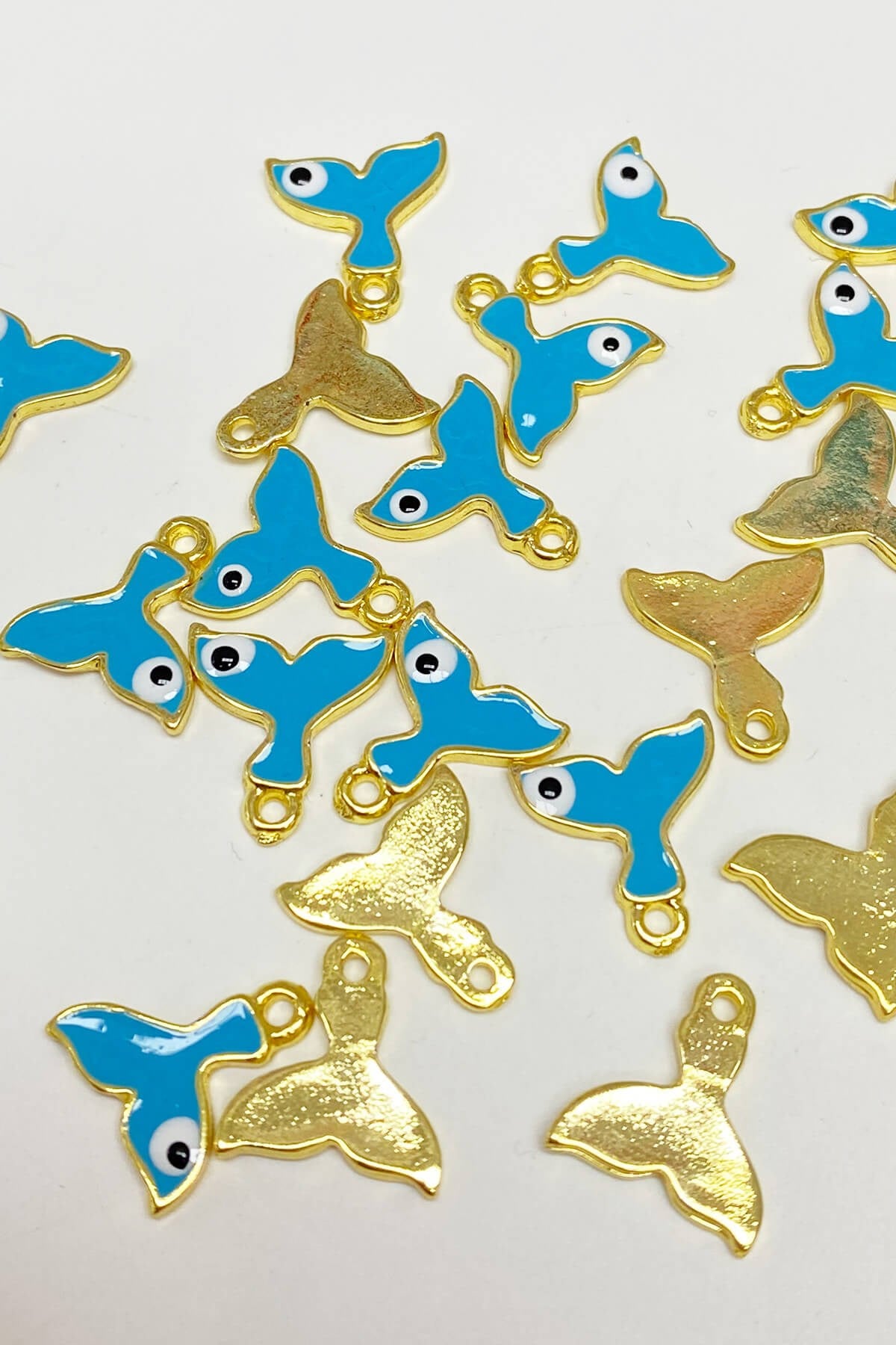 Blue Bird Model Evil Eye Bead Pendant 1 pcs