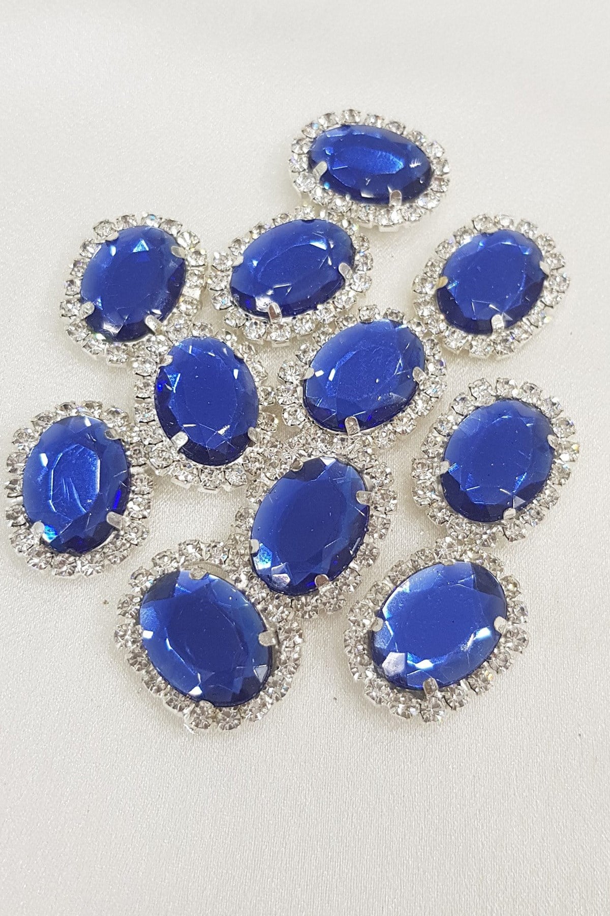 Mavi Oval Kasalı Dikme Taş 1 adet