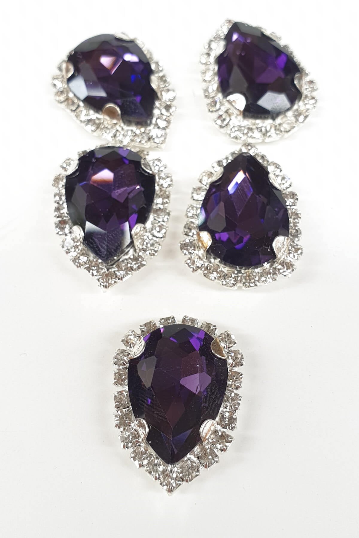 Purple Drop Case Studded Stone