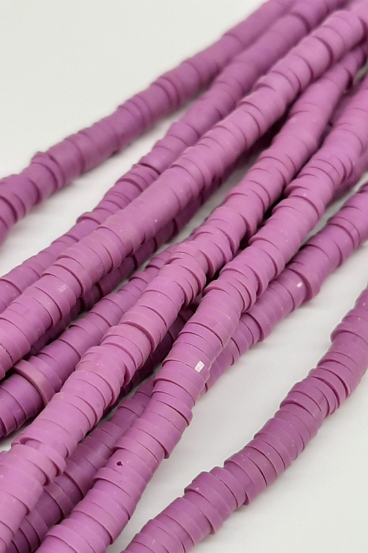 Purple Fimo Dough Beads 4mm