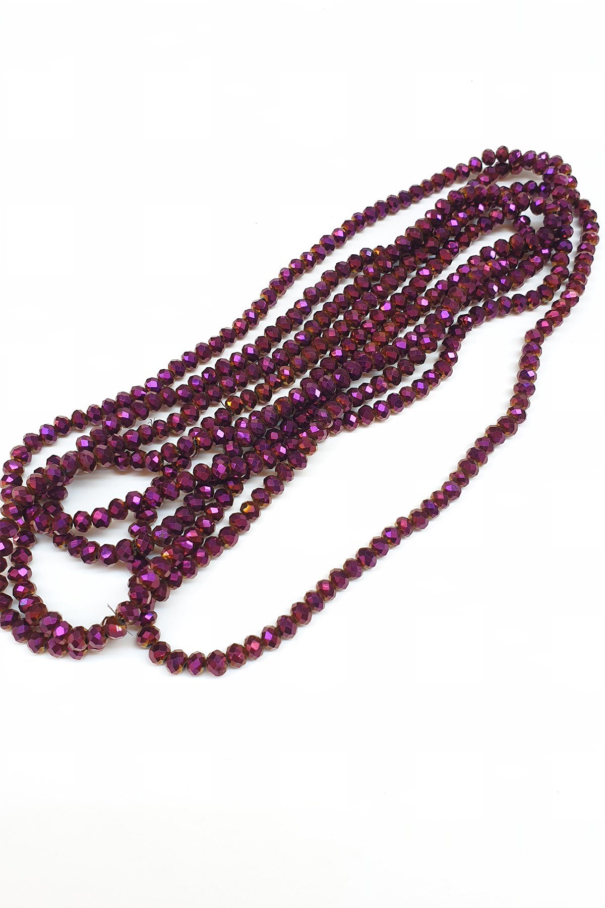 Mor Kaplama Kristal Boncuk 6 Mm