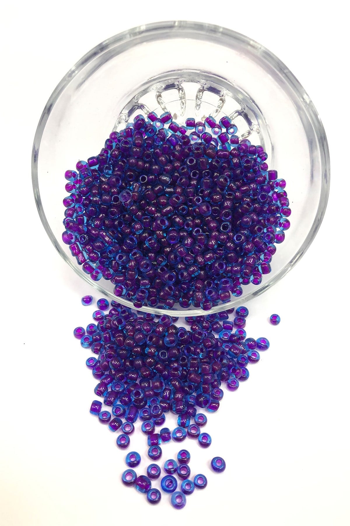 Purple Blue Sand Beads 4 mm 50 gr