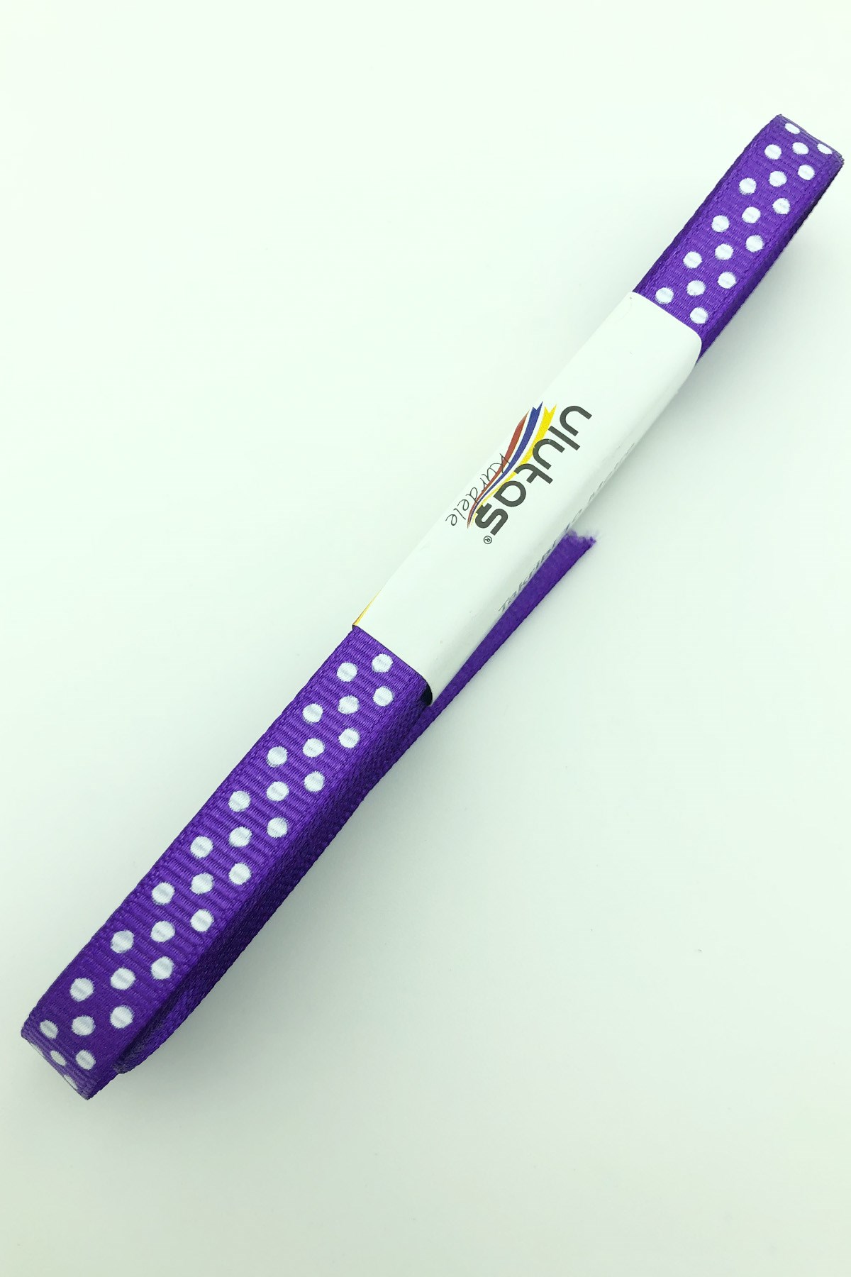Purple Polka Dot Grosgrain Ribbon 1 cm