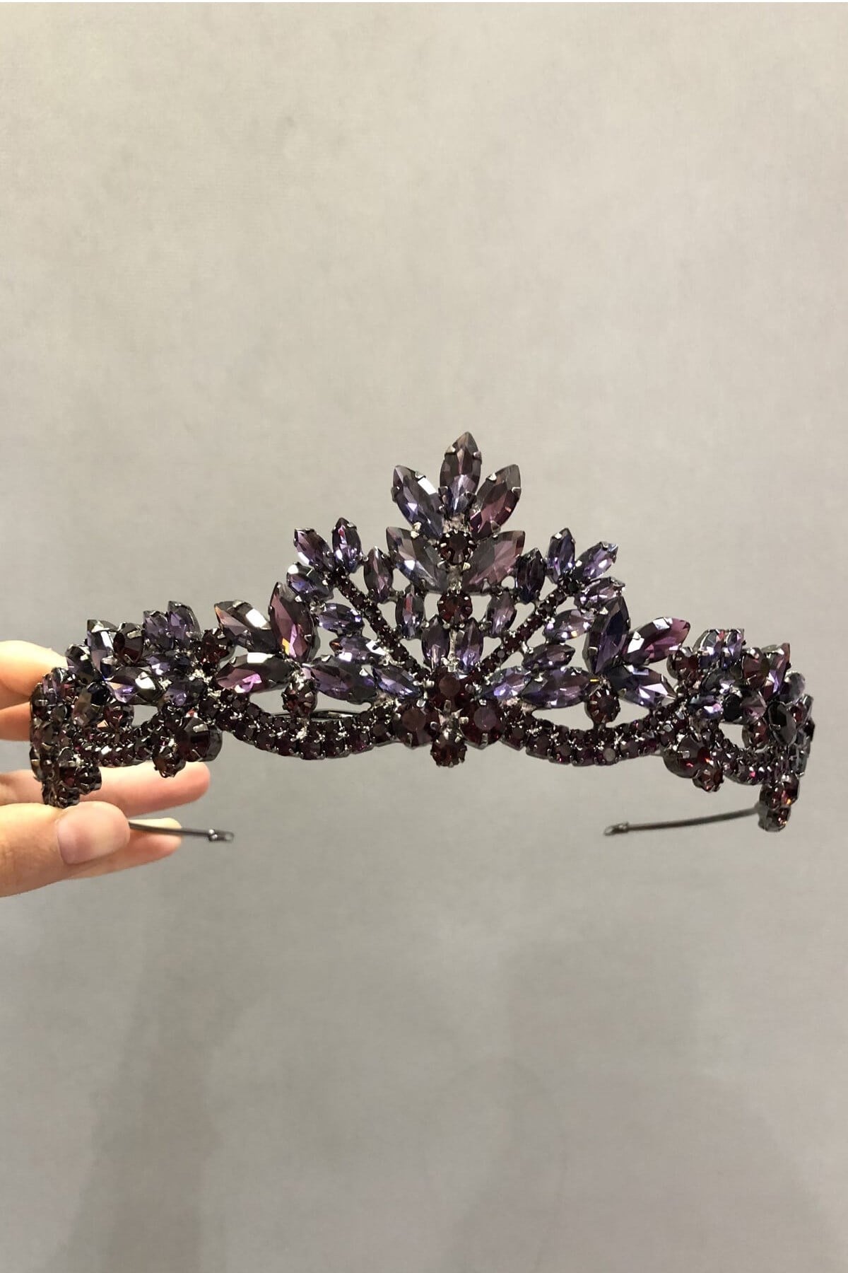 Purple Color Henna Bridal Crown