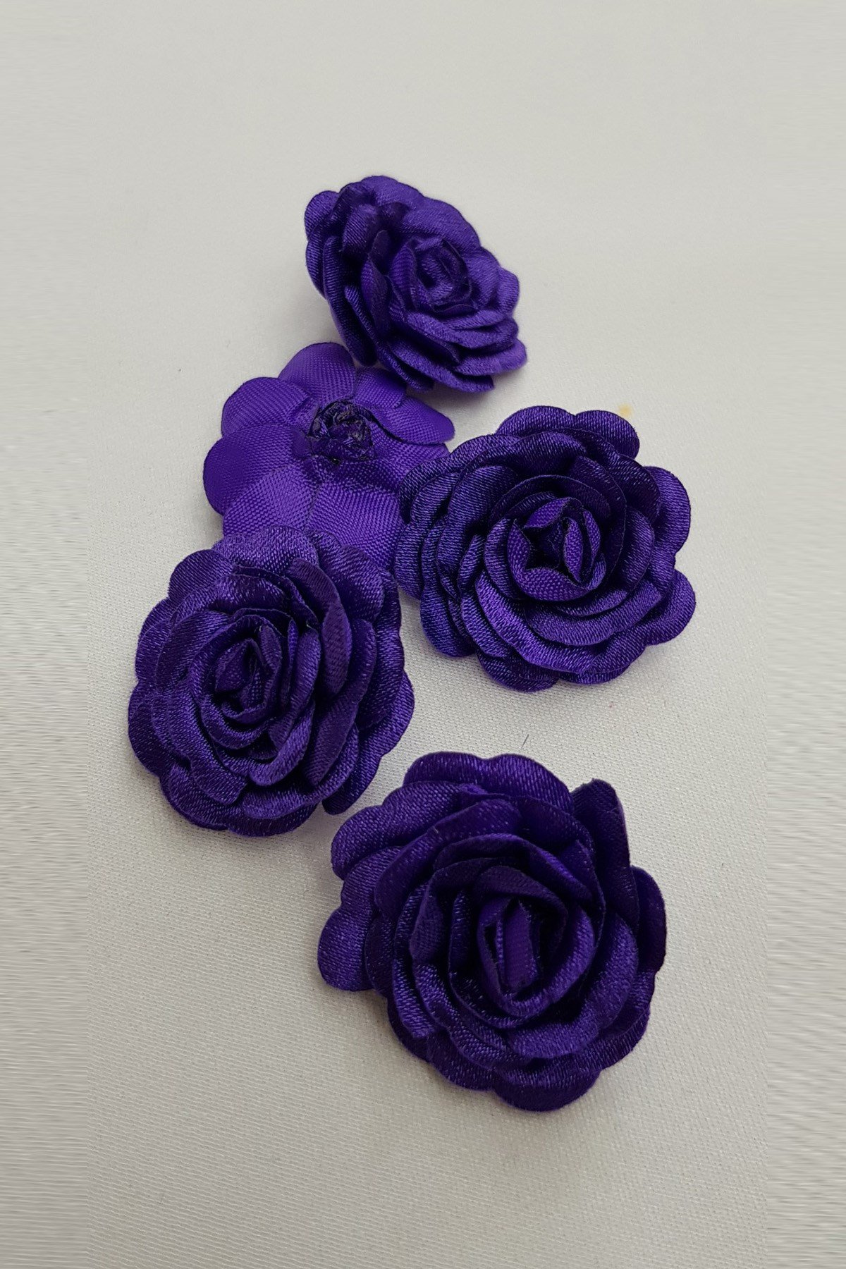 Mor Saten Katmerli Gül  10'lu