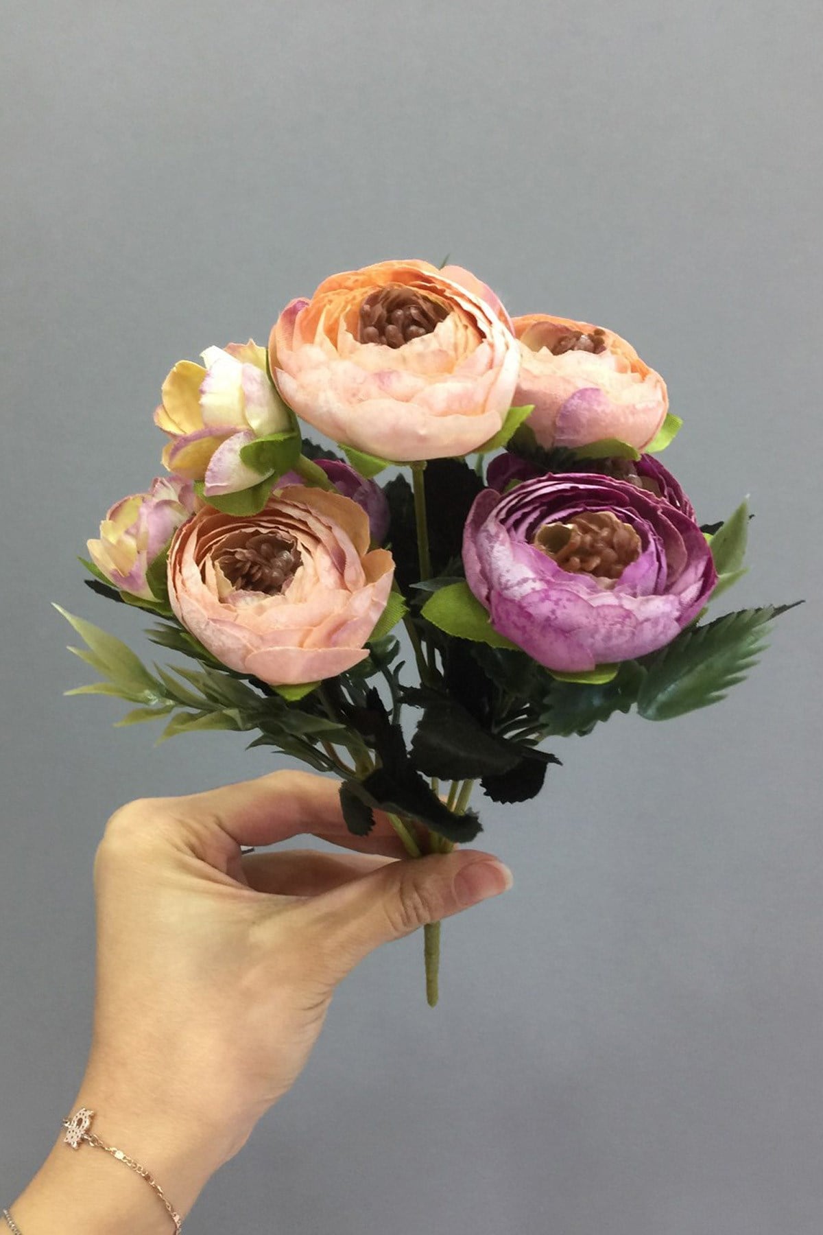 Purple and Salmon Peony Flower