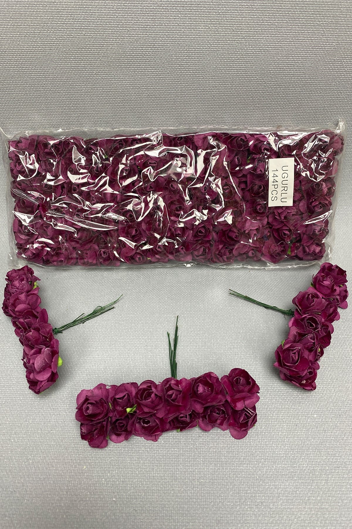 Mürdüm Kagıt Gül 144 Adet