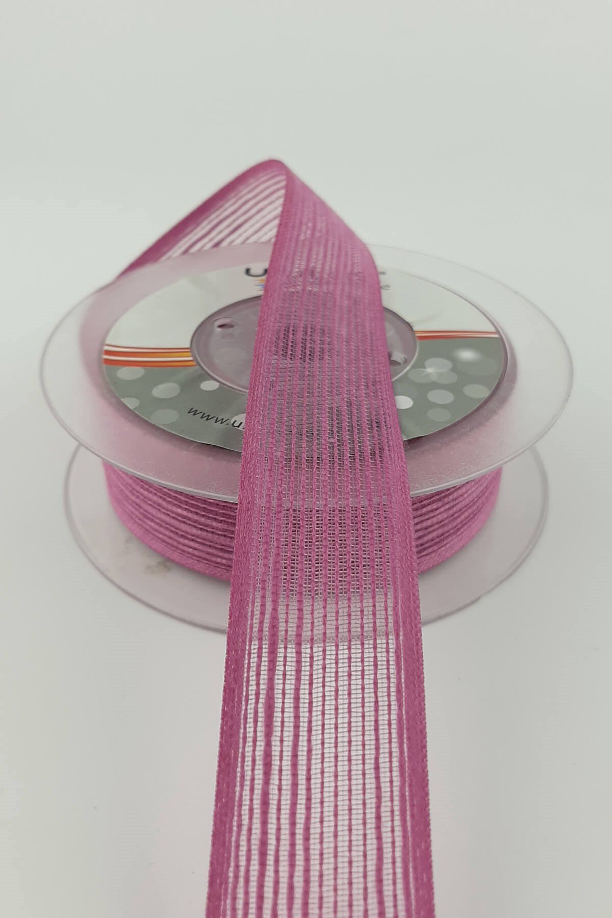 Mürdüm Keten Efektli Kurdele 2,5 cm 10 mt