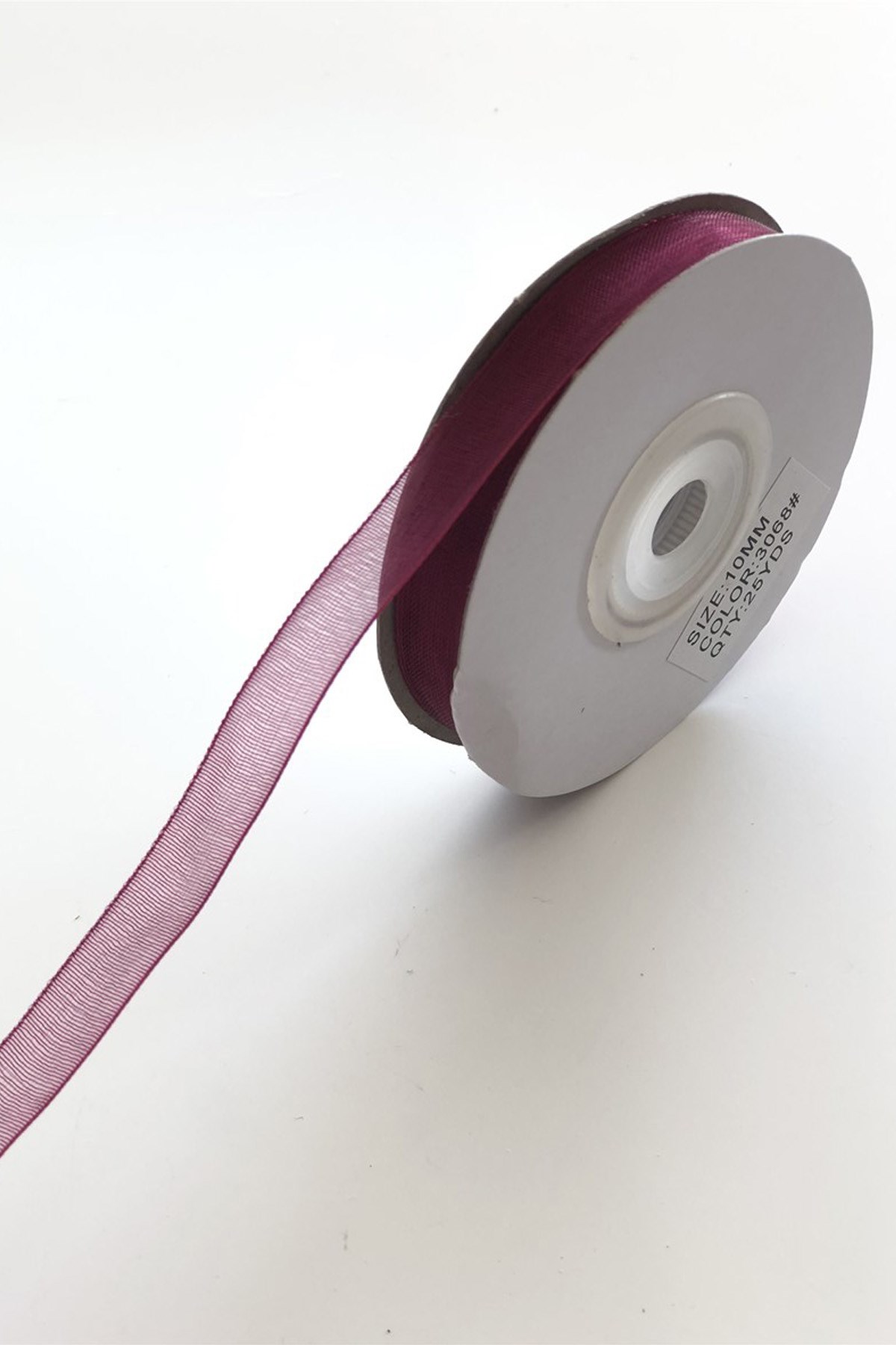 Plum Organza Ribbon 1 cm