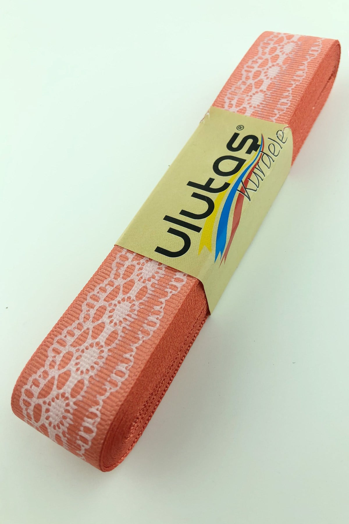 Nar Çiçeği Dantel Baskılı Grogren Kurdele 2,5 cm