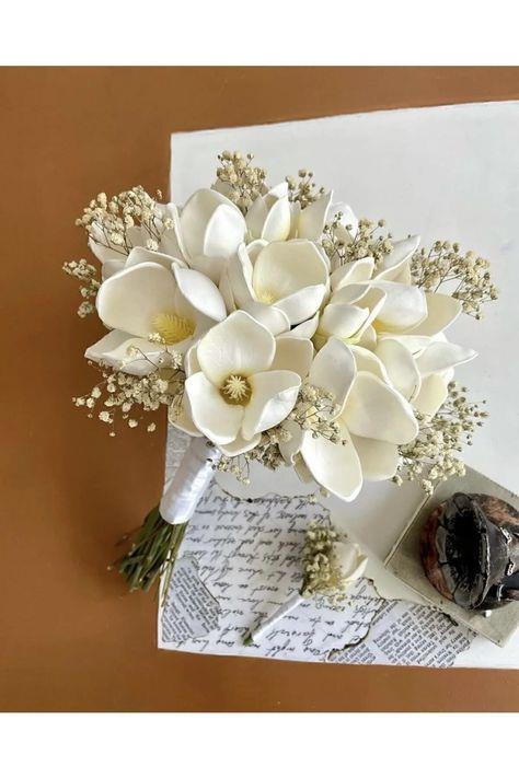 Nikah Nişan Söz Gelin Buketi En Şık Hali Ile Damat Yaka Çiçegi Ile