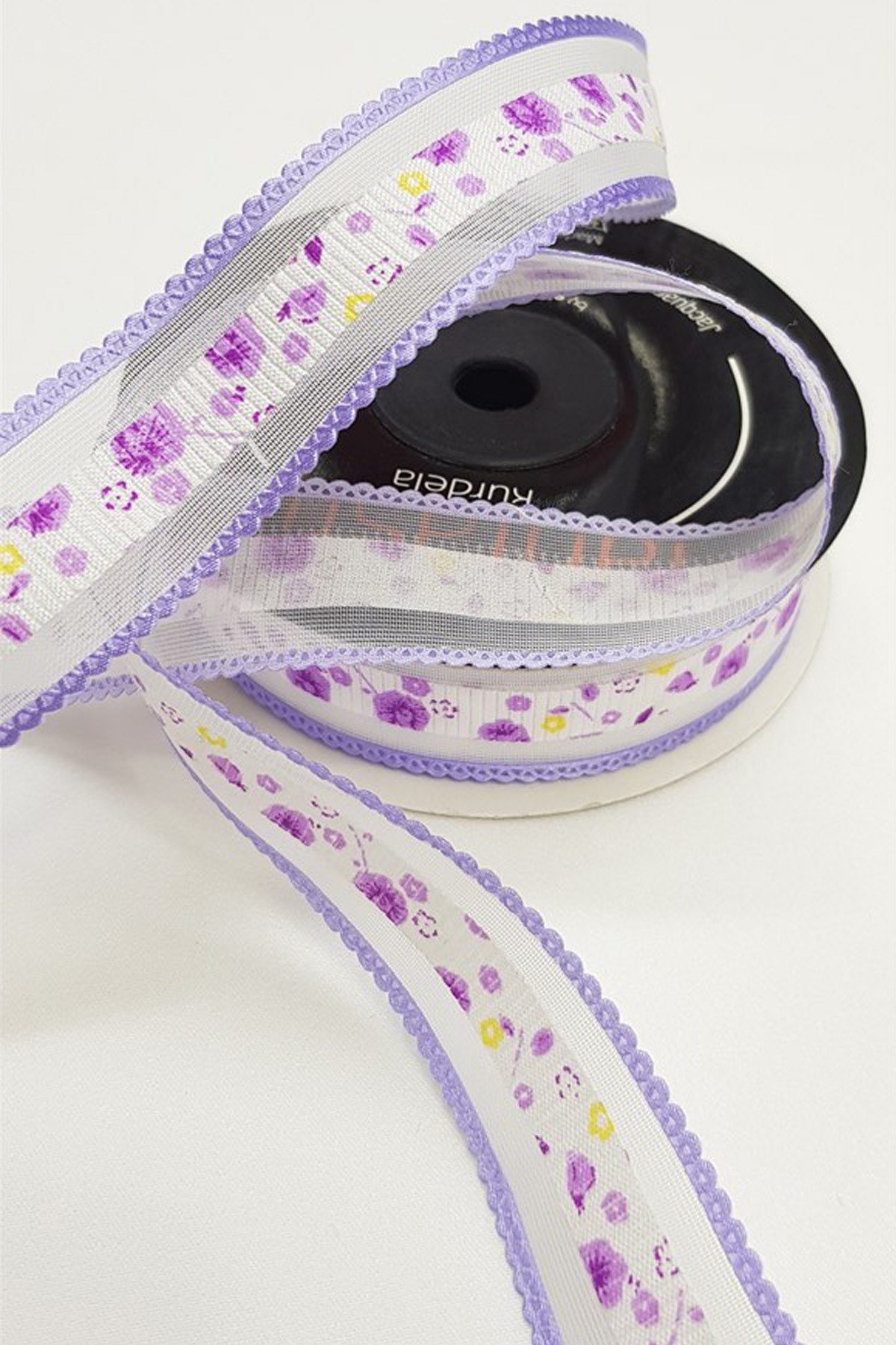 Organze Kurdele Çiçek desenli