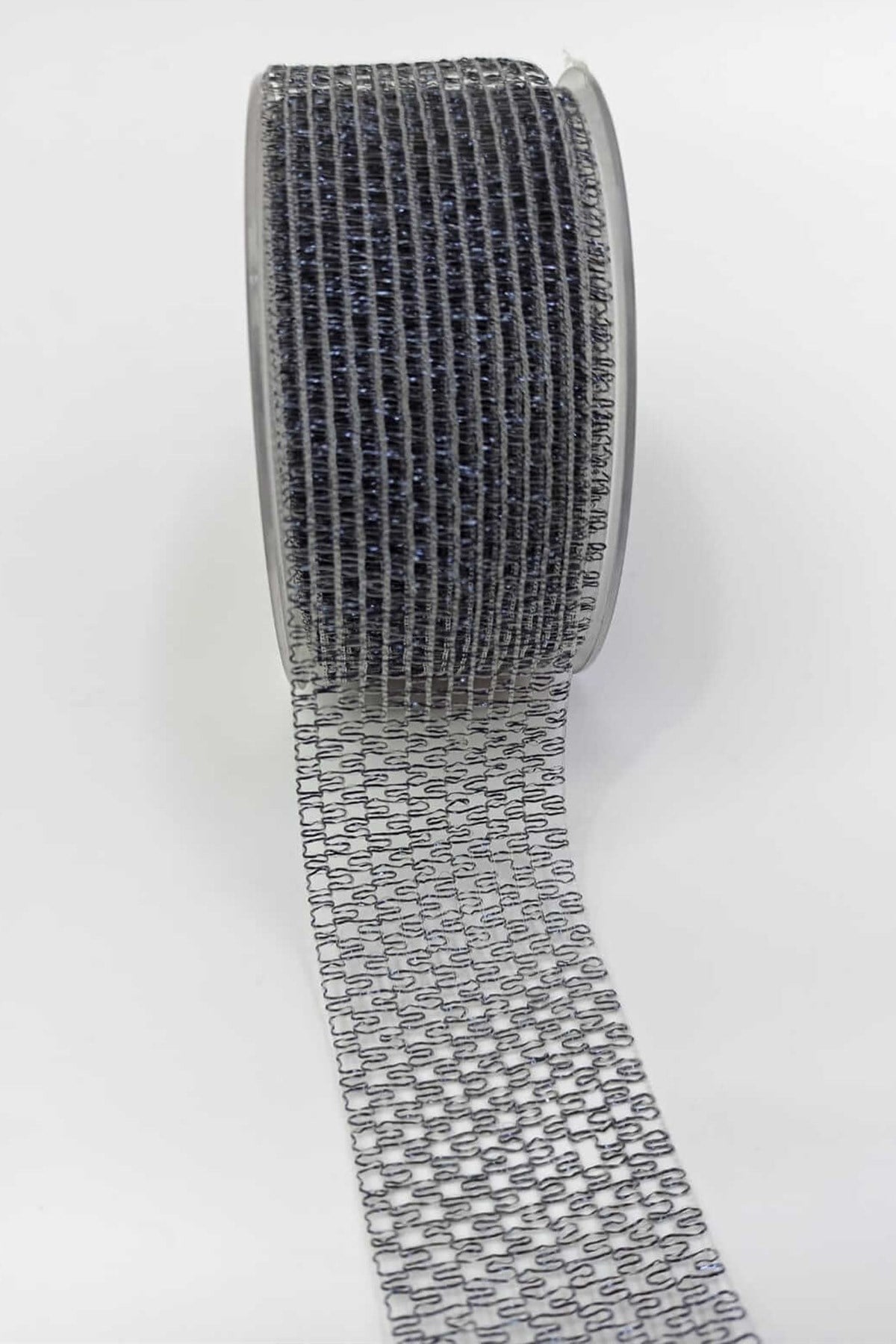 Black Color Glittery Organza Ribbon 4Cm