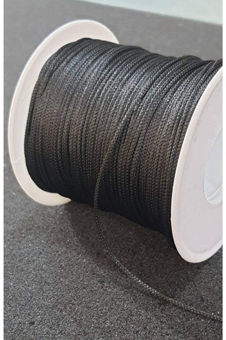 Paraşüt Ipi-bileklik Kolye Ipi Siyah Renk 0.8 Mm 100 Mt