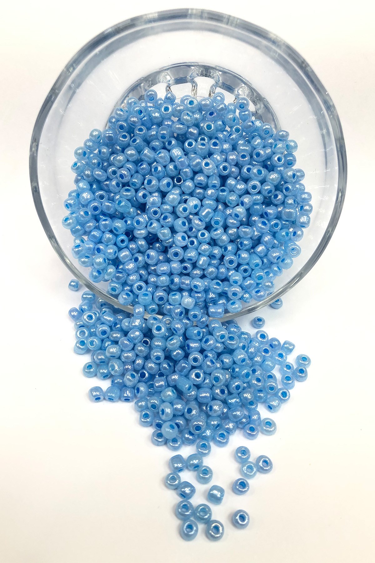 Parlak Mavi Kum Boncuk 4 mm 50 gr