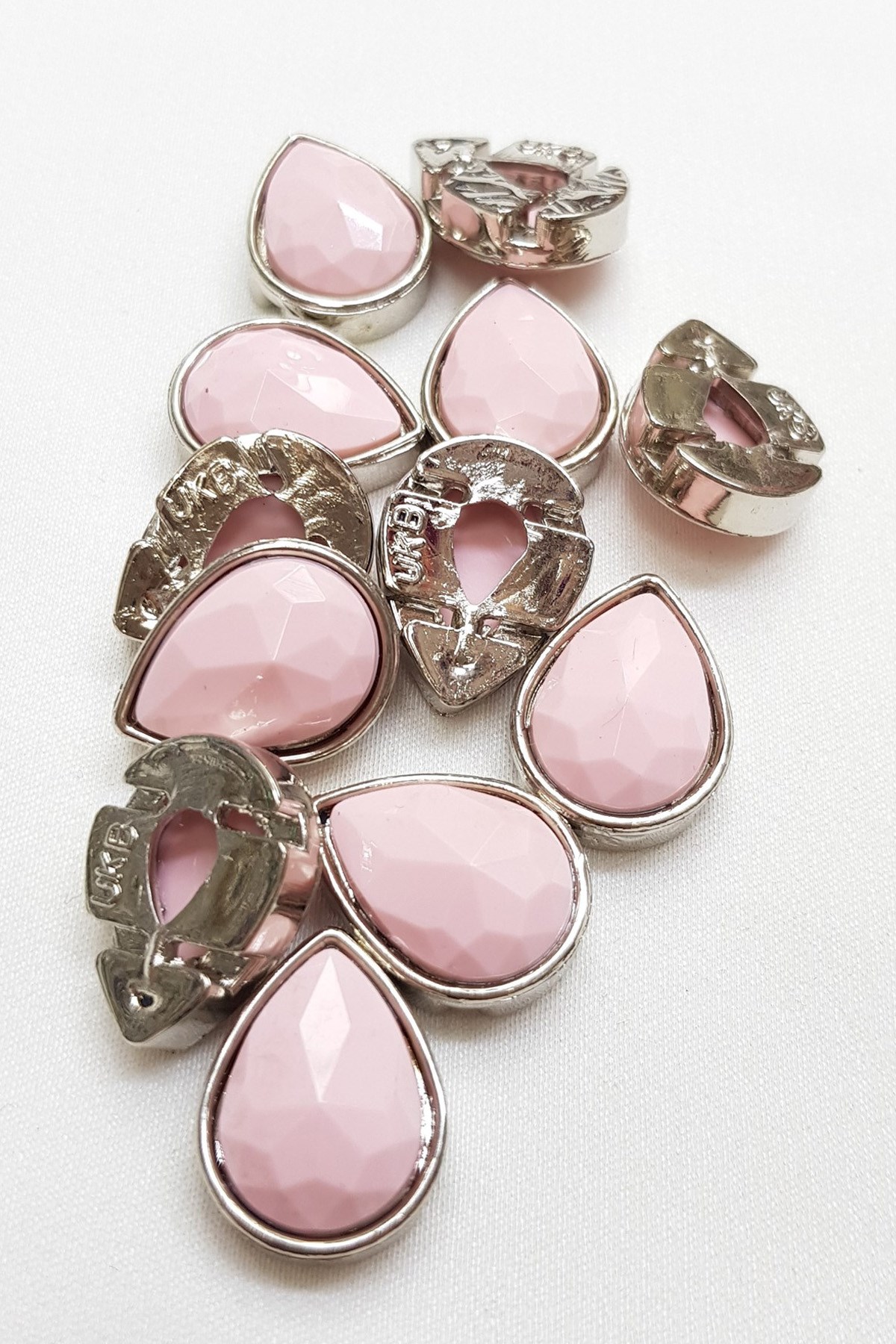 Pembe  Damla Kasalı Dikme Taş 1,5-2cm 10 adet