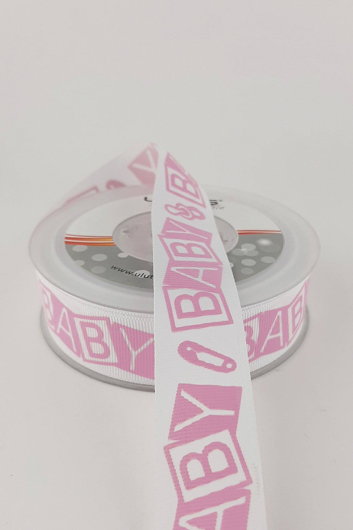 Pink Baby Printed Grosgrain Ribbon 2.50 cm 20 m