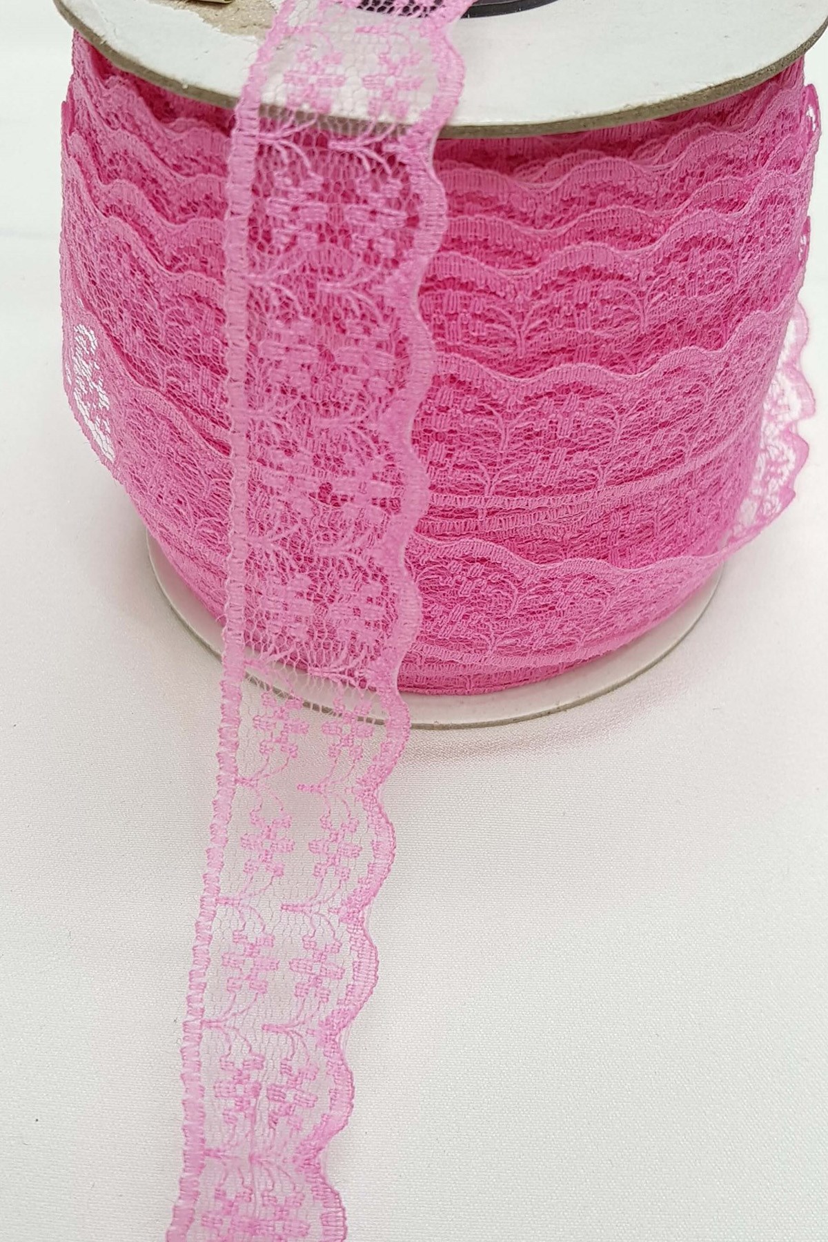 Pembe Dantel Kurdele 2,5 cm