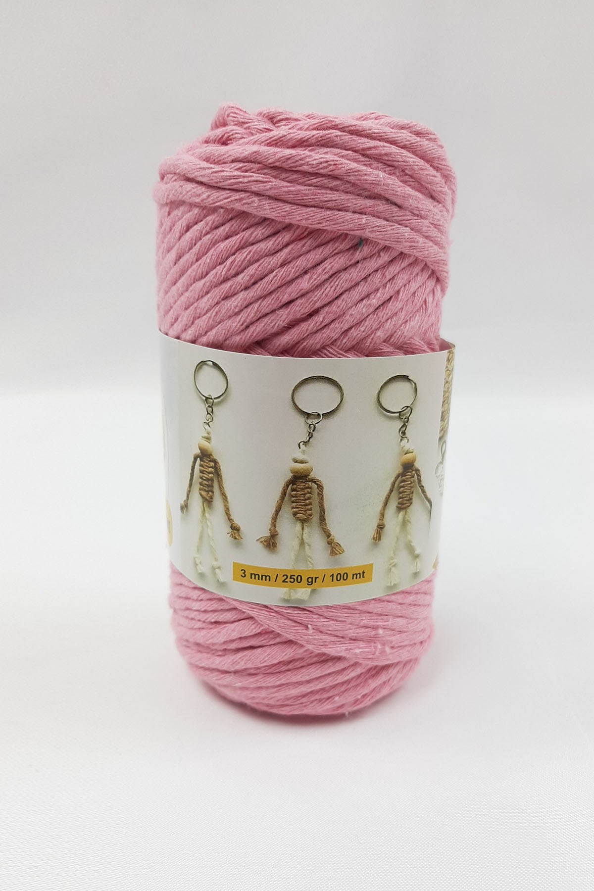 Pink Fine Twisted Macrame Rope 100 mt
