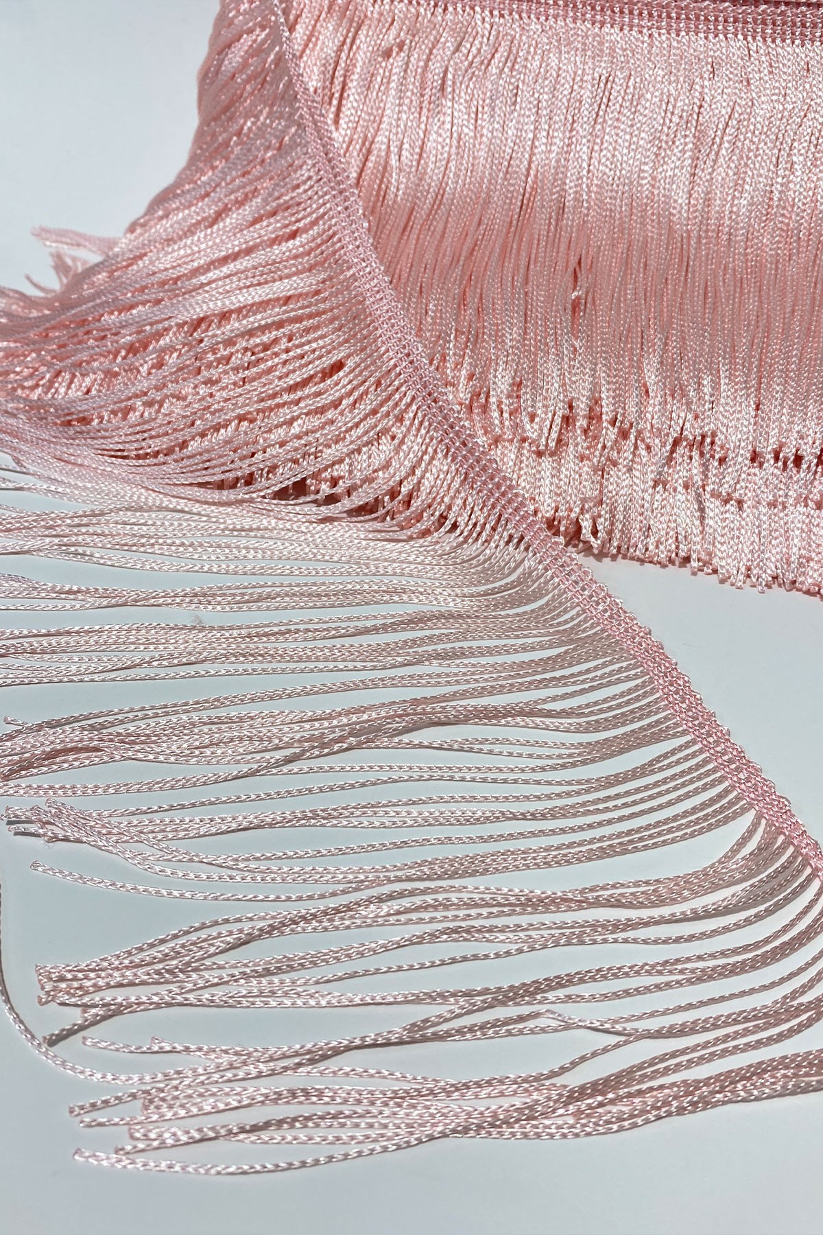 Pembe İthal Şerit Püskül Saçak 15 cm 1mt