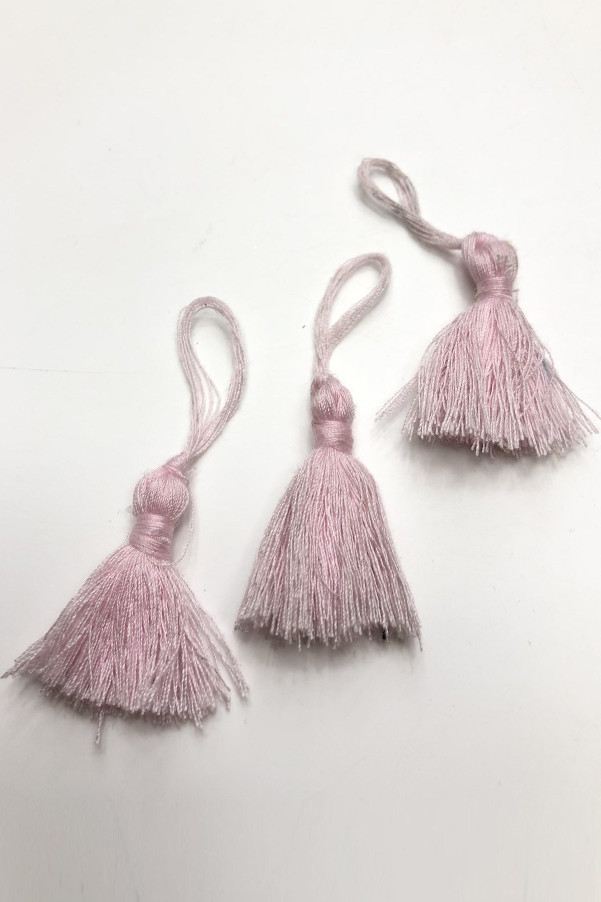 Pink Cotton Tassel10 Pieces 4 cm