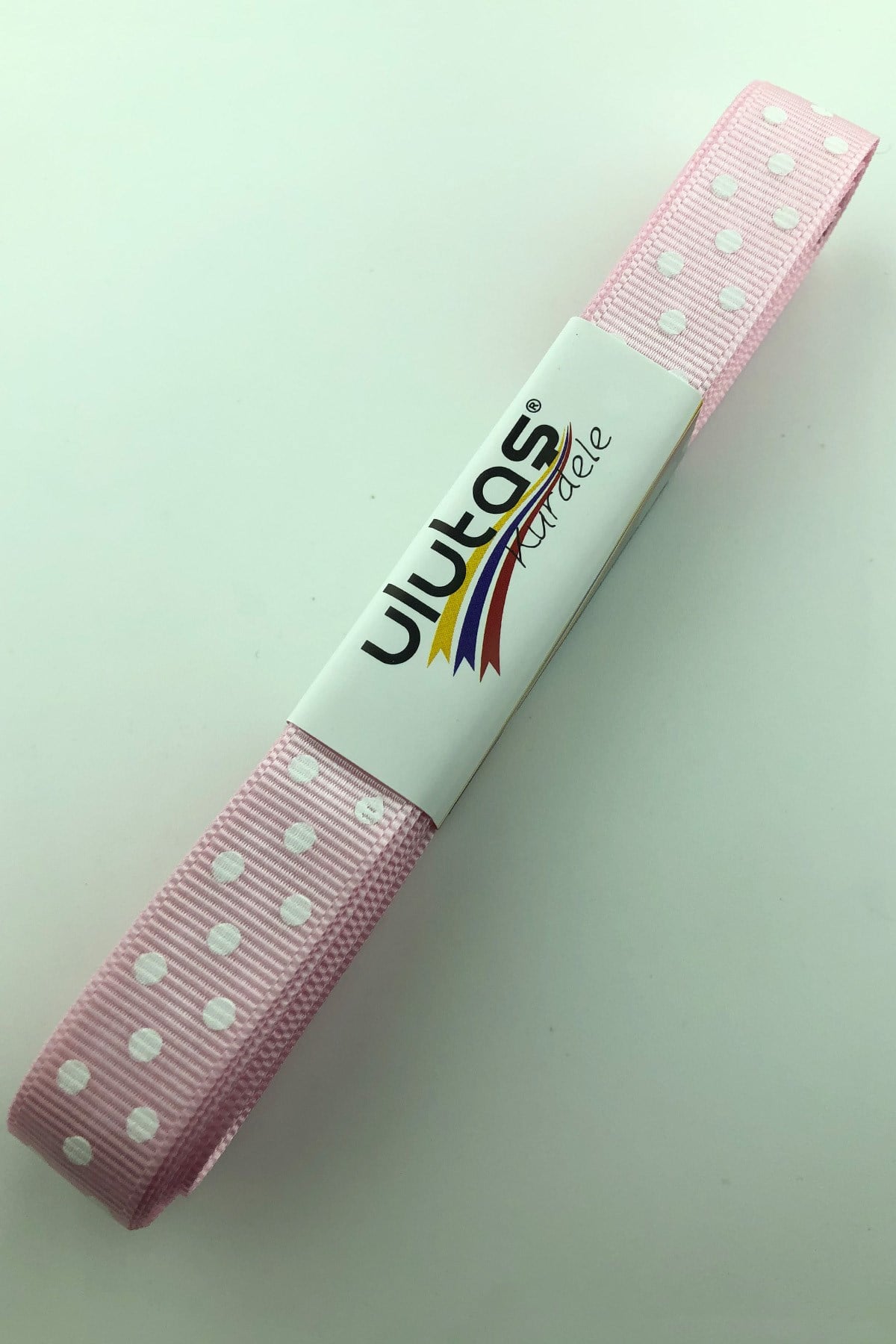 شريط وردي منقط من Grosgrain 1.5 سم