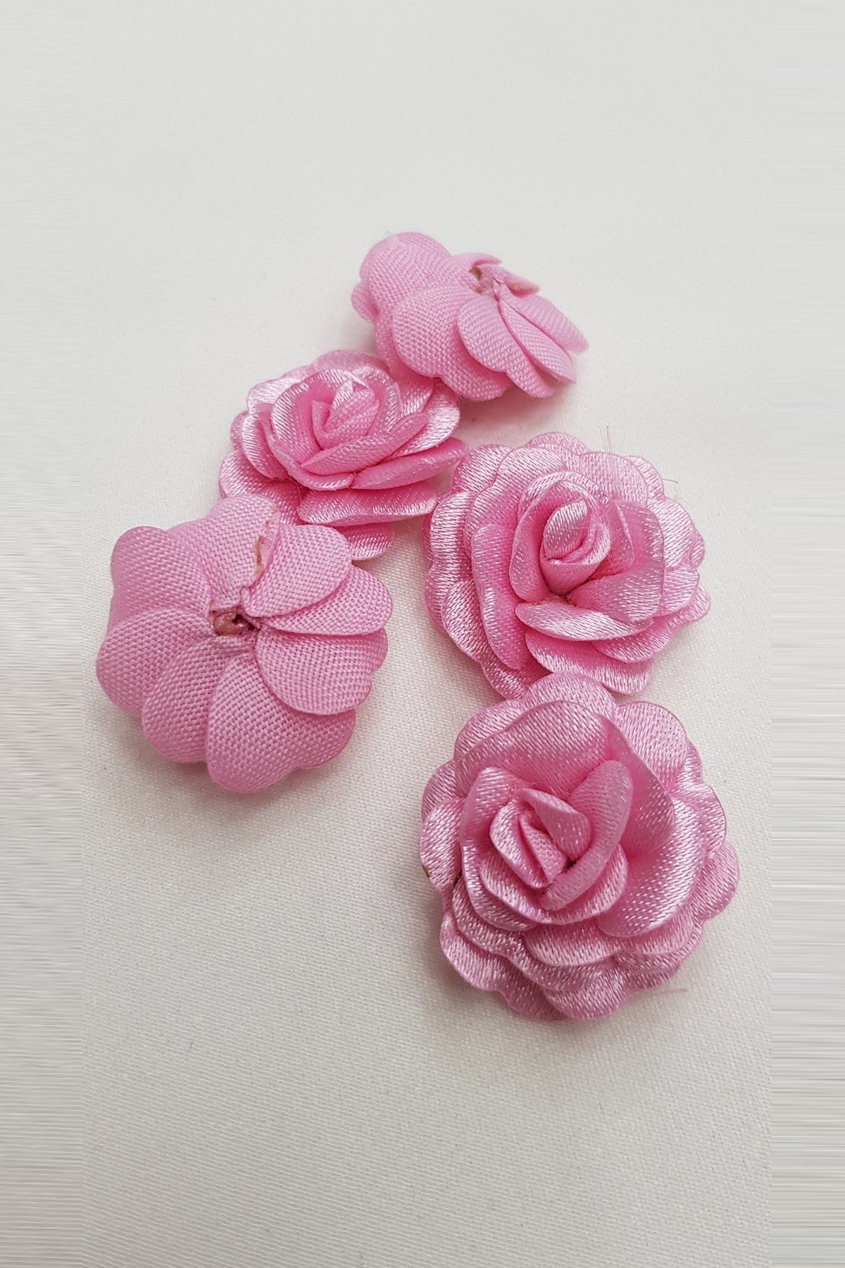 Pembe Saten Katmerli Gül  10'lu