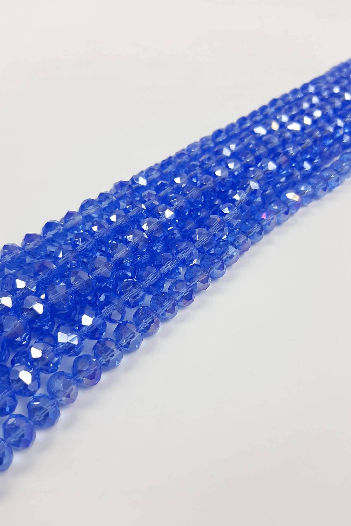 Petrol Mavisi Kristal Boncuk 8 mm