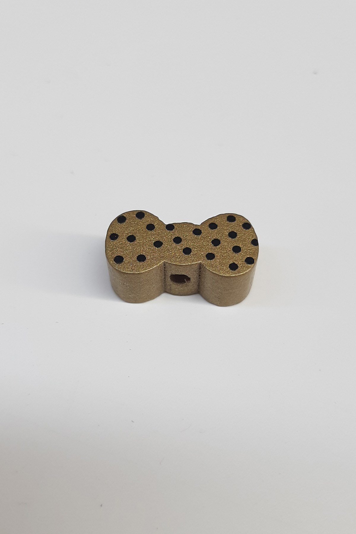 Puantiyeli Fiyonk Sarı Renk Ahşap Boncuk