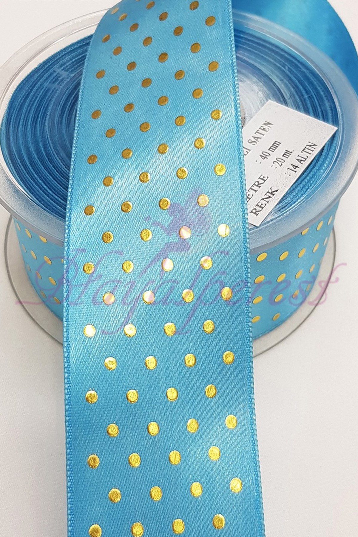 Puantiyeli Saten Kurdele  4Cm
