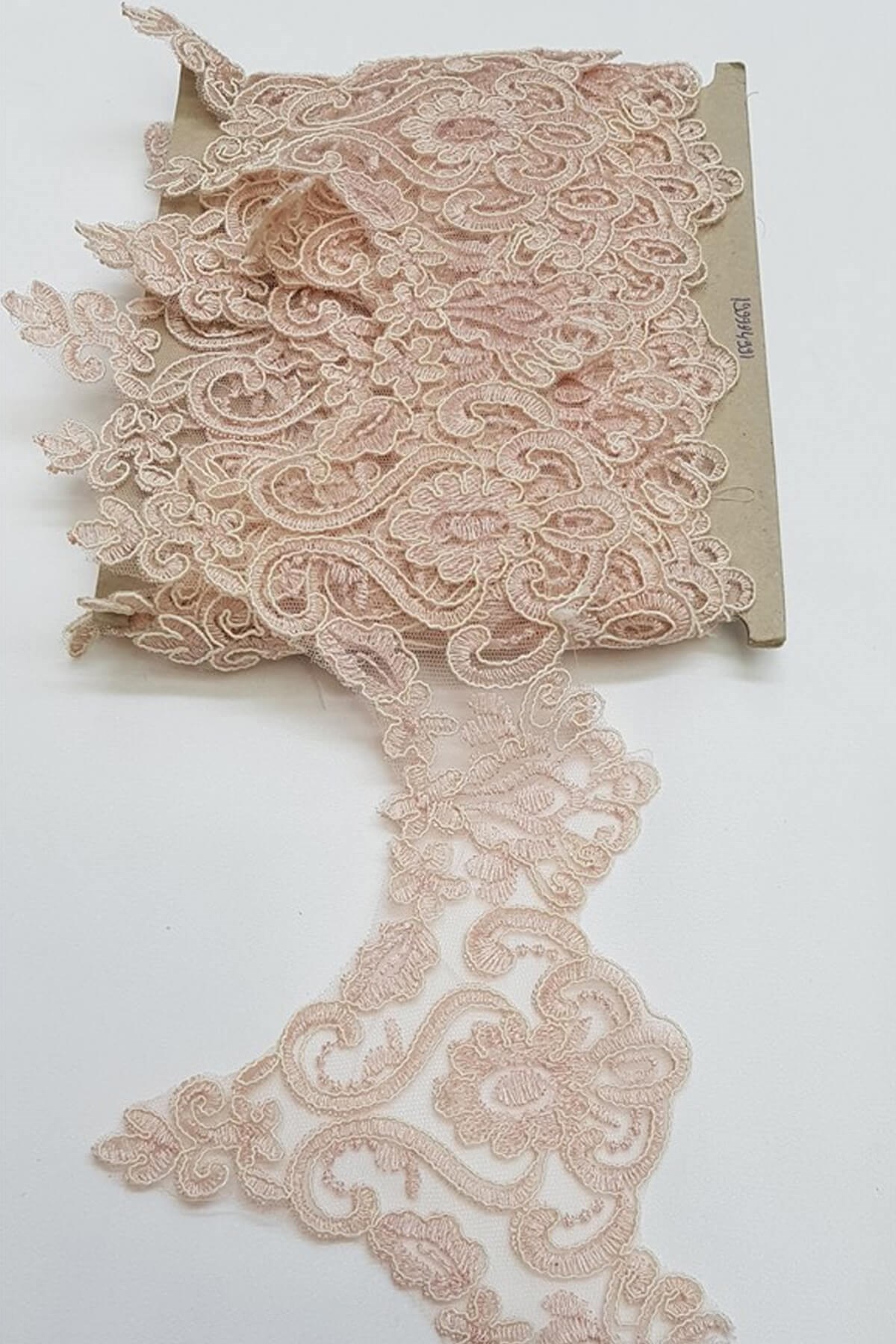 Powder French Guipure Lace Edge