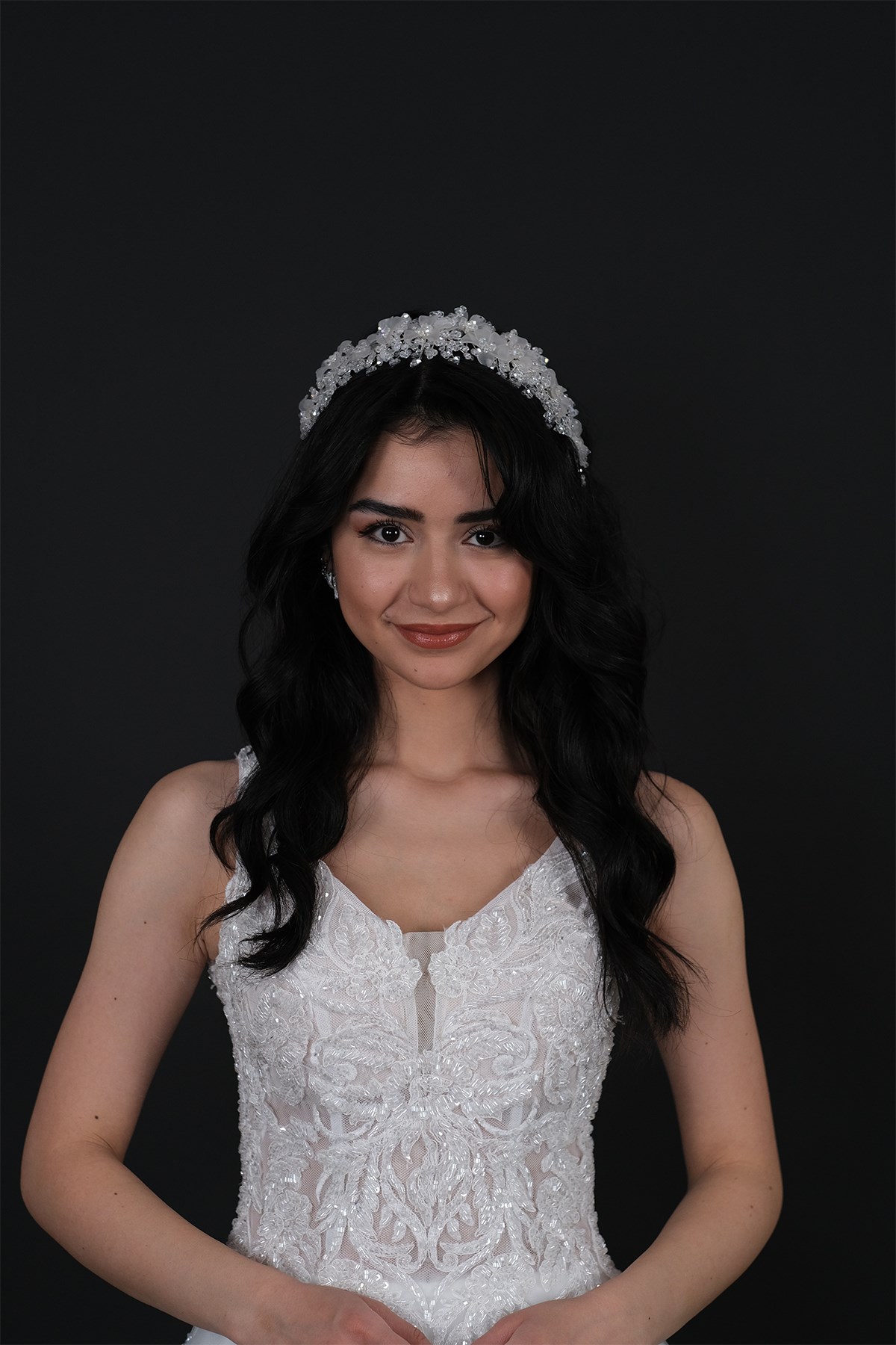 مسحوق نيدا زهرة المينا تاج الشعر وإكسسوار العمامة