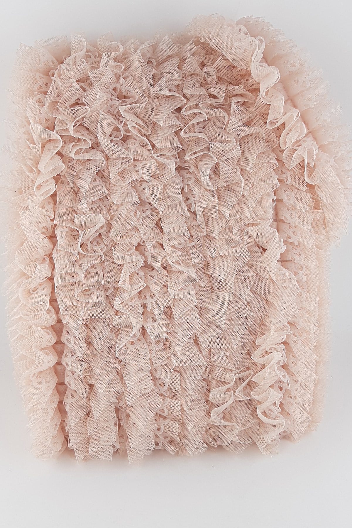 Powder Color Lacy Pleat Ruffle