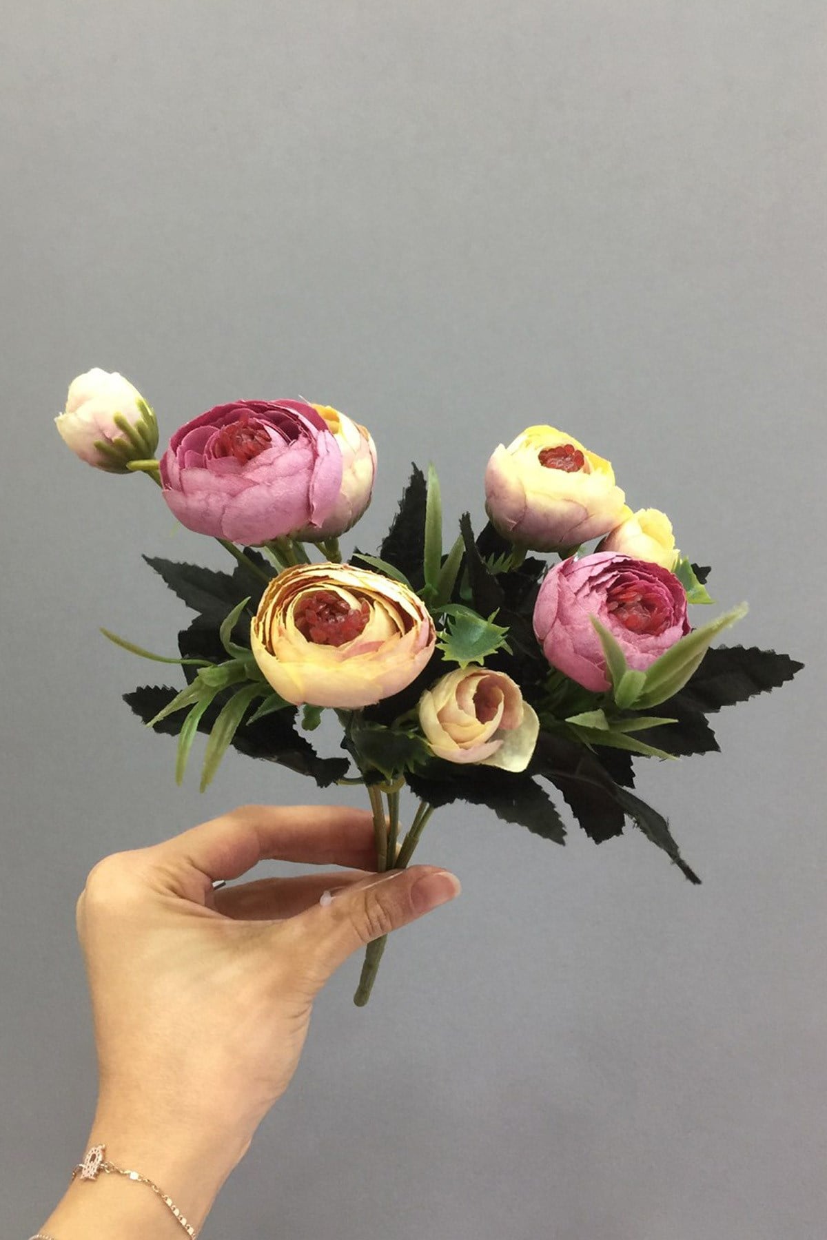 Powder Salmon Artificial Peony Flower