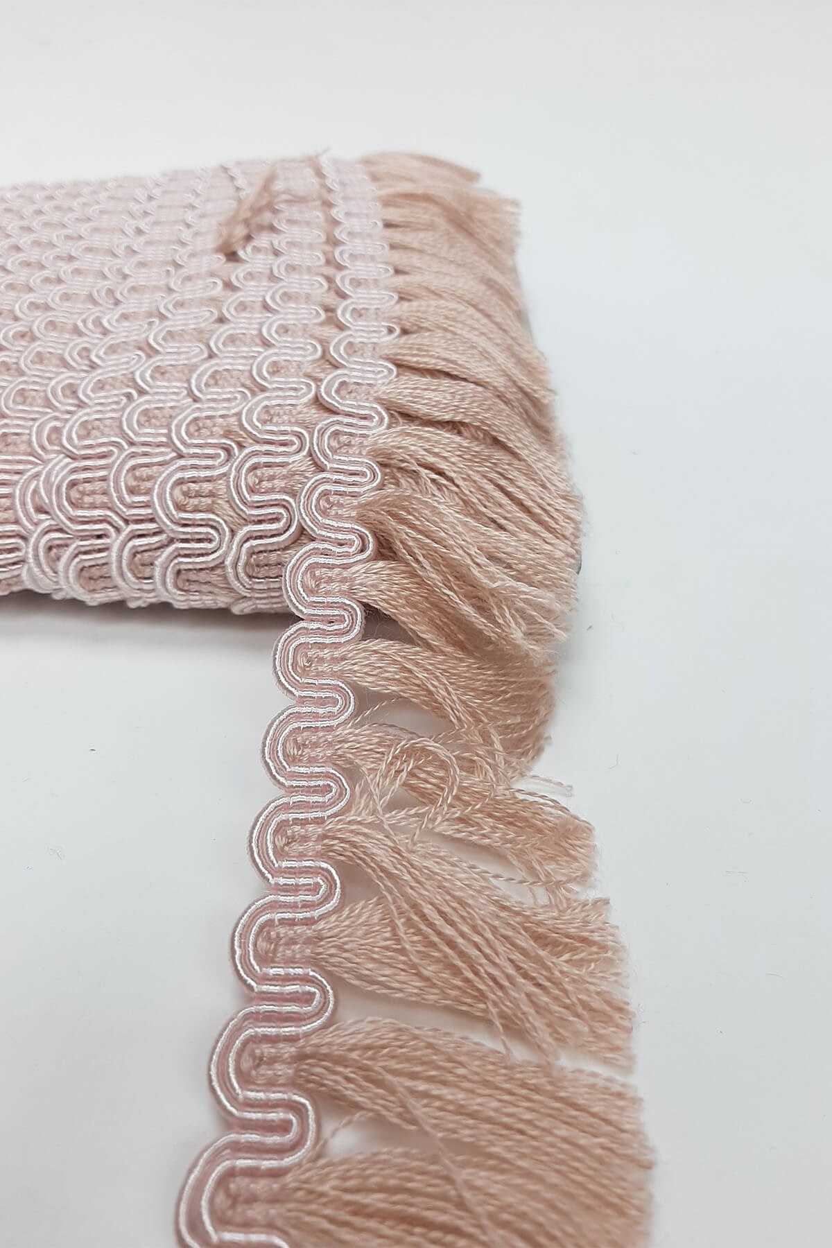 Powder Waterway Patterned Strip Tassel 5 cm