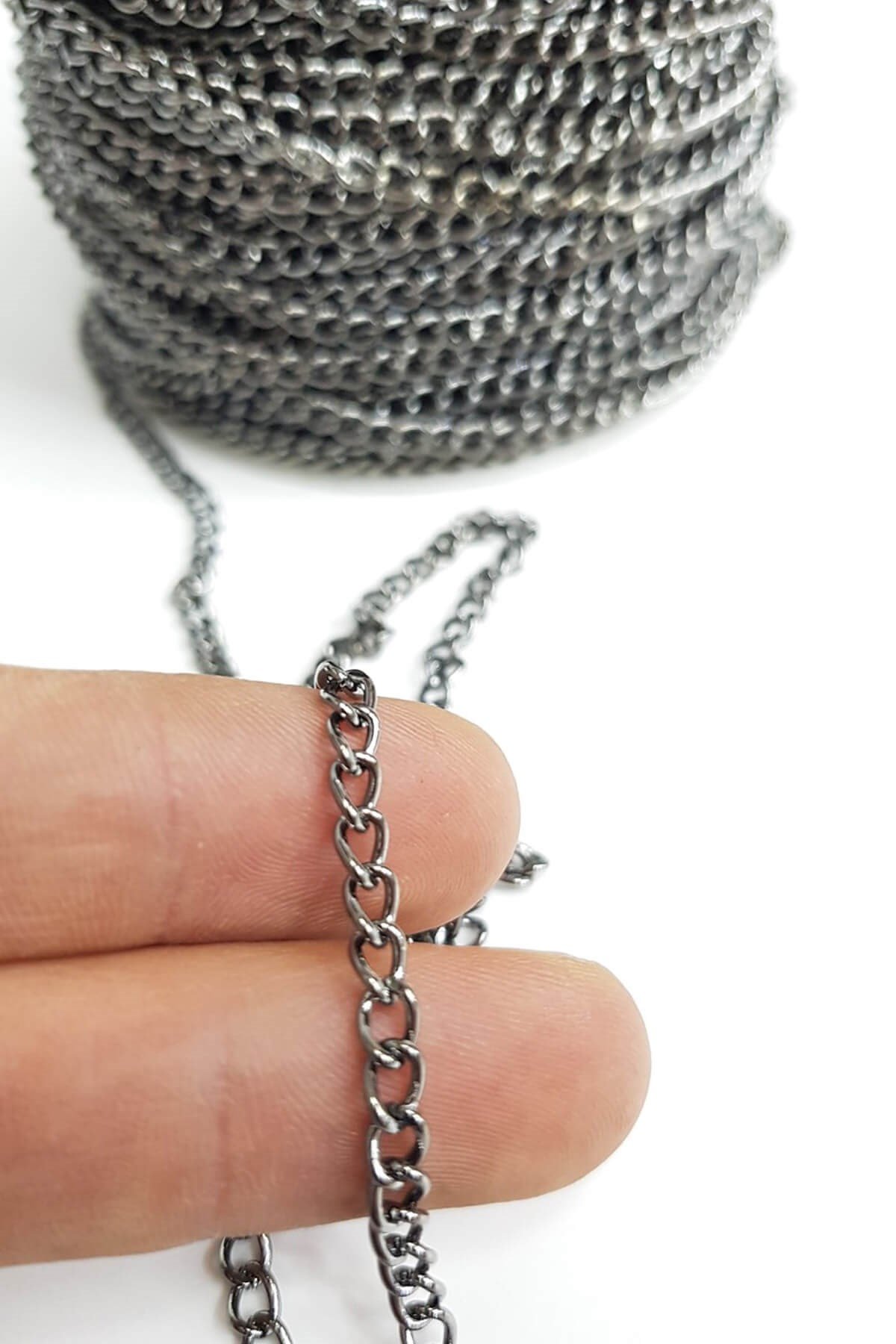 Renkli Pirinç Zincir (1 mt )